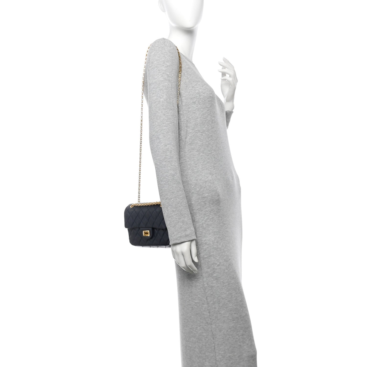 Aged Calfskin Quilted 2.55 Reissue Mini Flap Navy