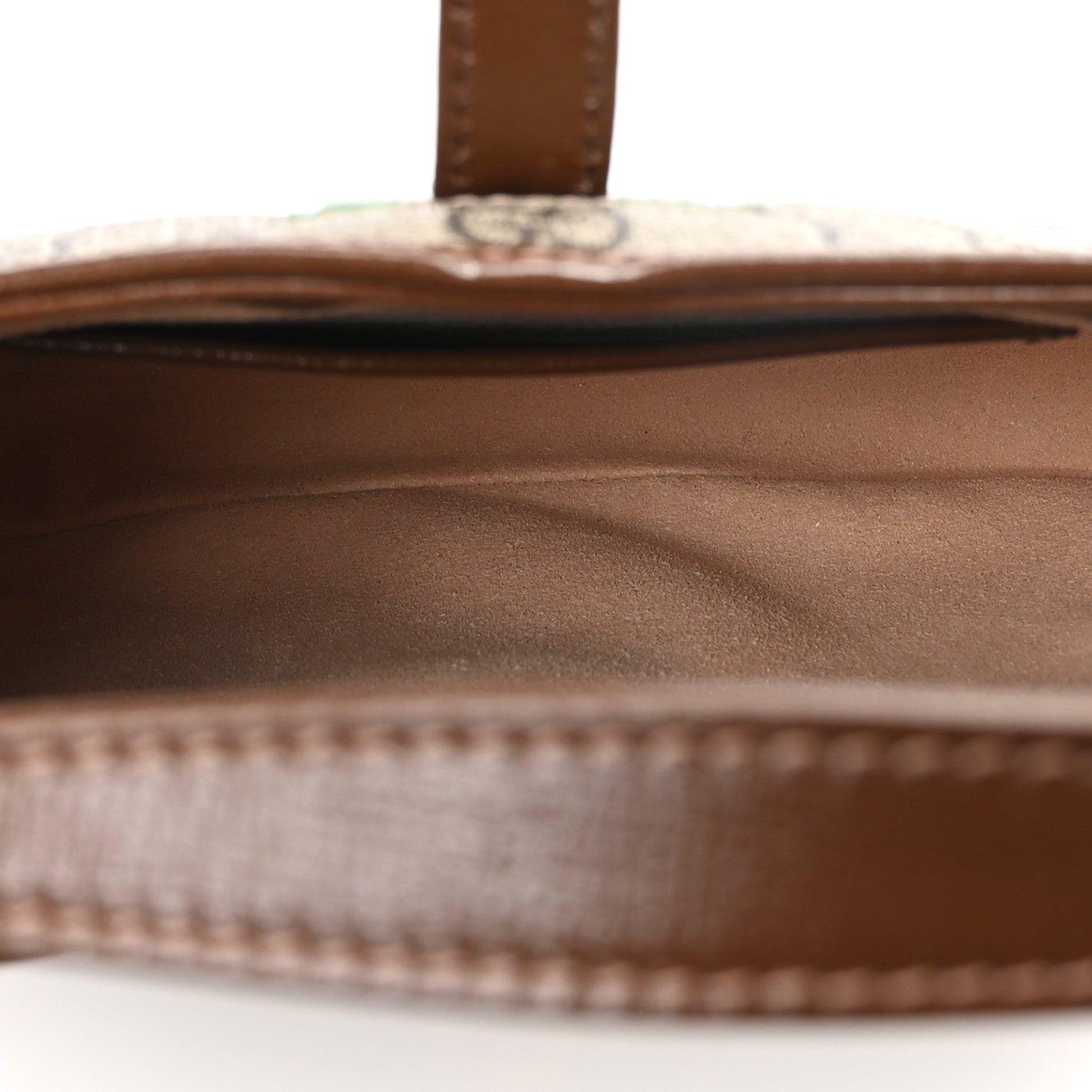 GG Supreme Monogram Azalea Calfskin Web Mini Jackie 1961 Hobo Beige Ebony Brown Sugar