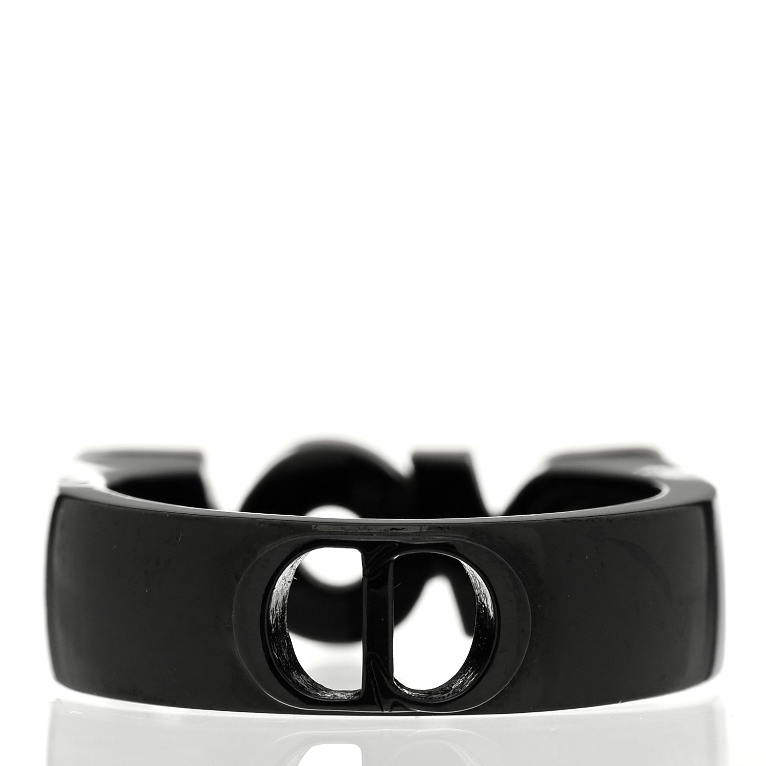 Metal Logo Ring S Black