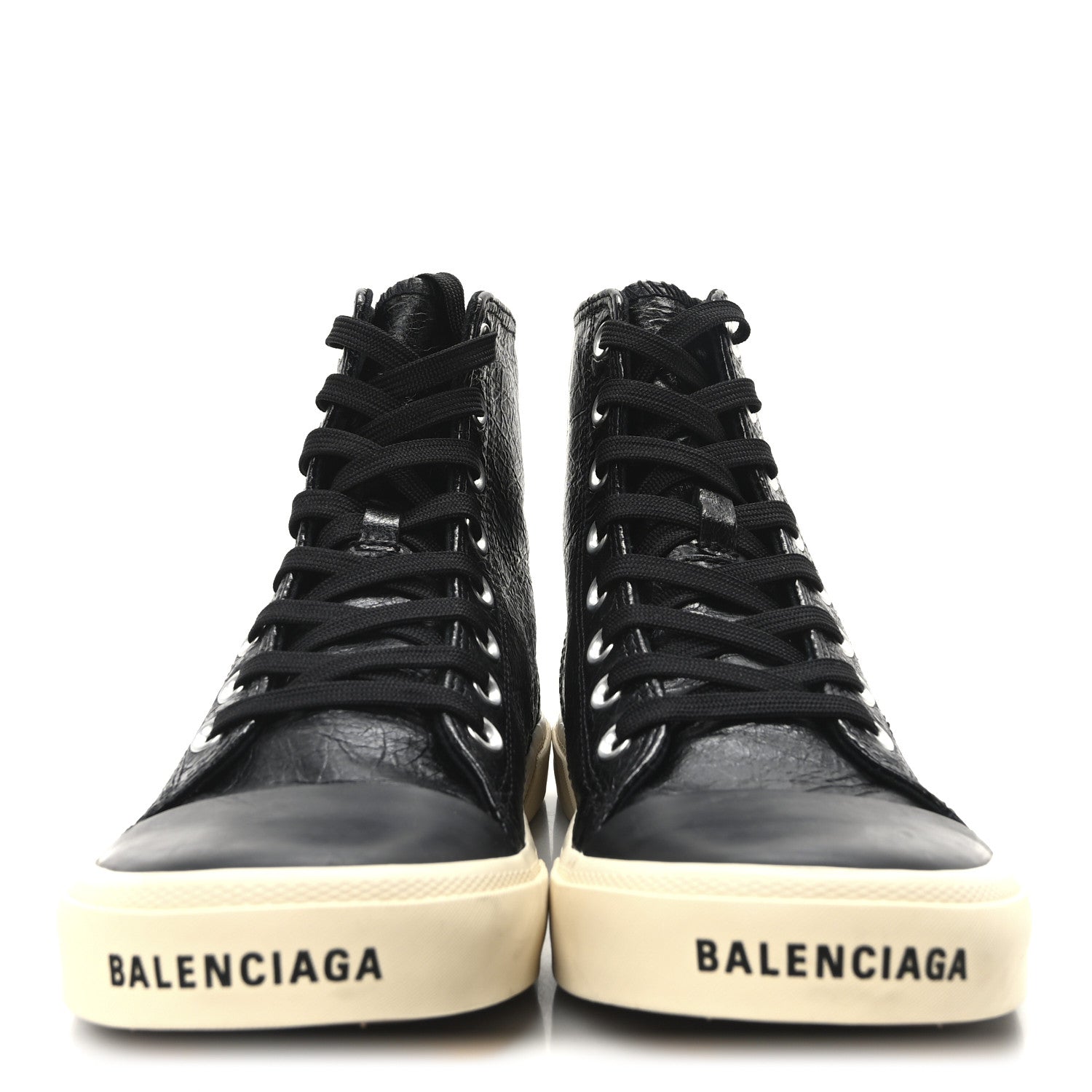 Agneau Arena Mens Paris High Top Sneakers 40 Black