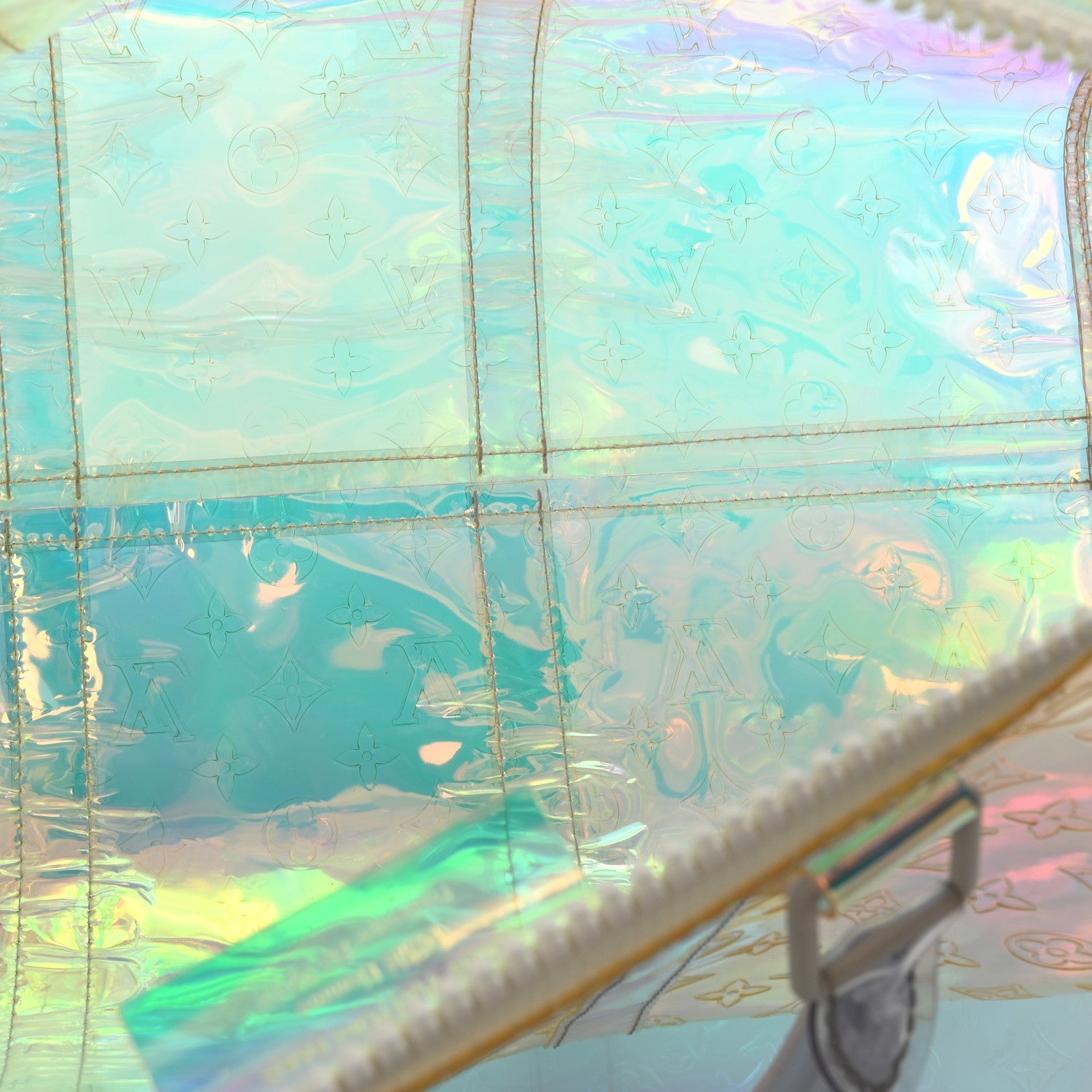 PVC Monogram Keepall Bandouliere 50 Iridescent Prism