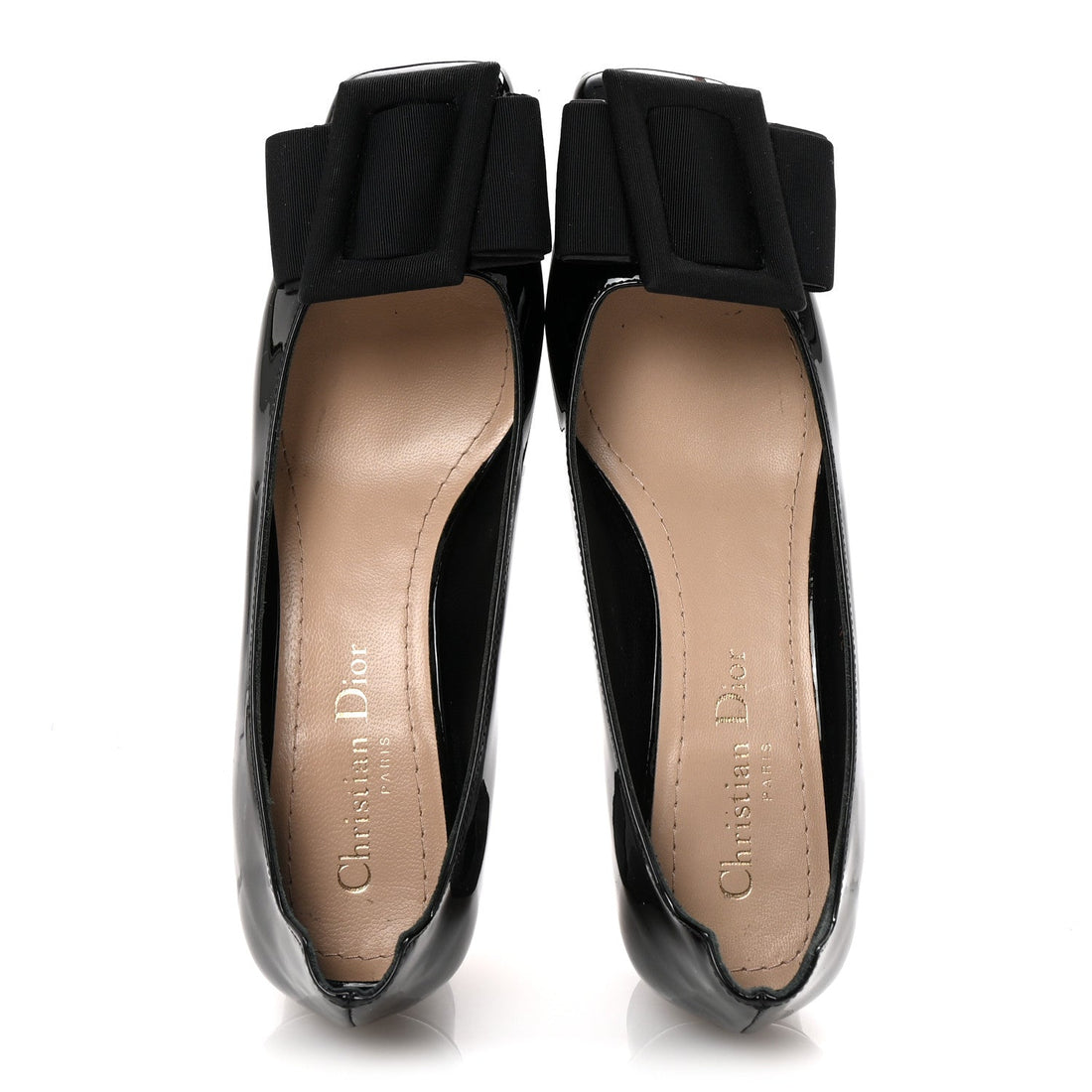 Patent Grosgrain Bow Idylle 35mm Pumps 36 Black