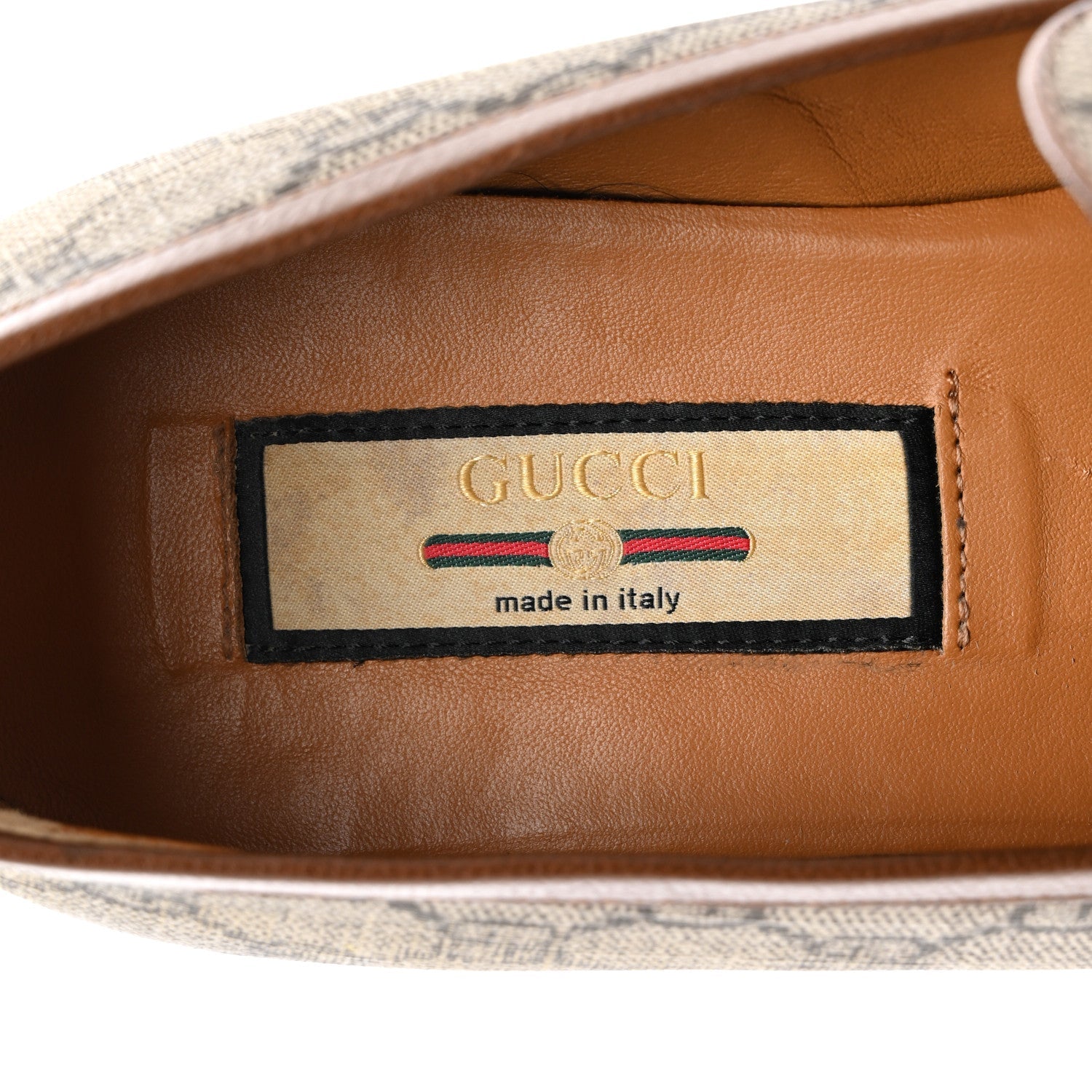GG Supreme Monogram Web Mens Bengal Jordaan Loafers 8