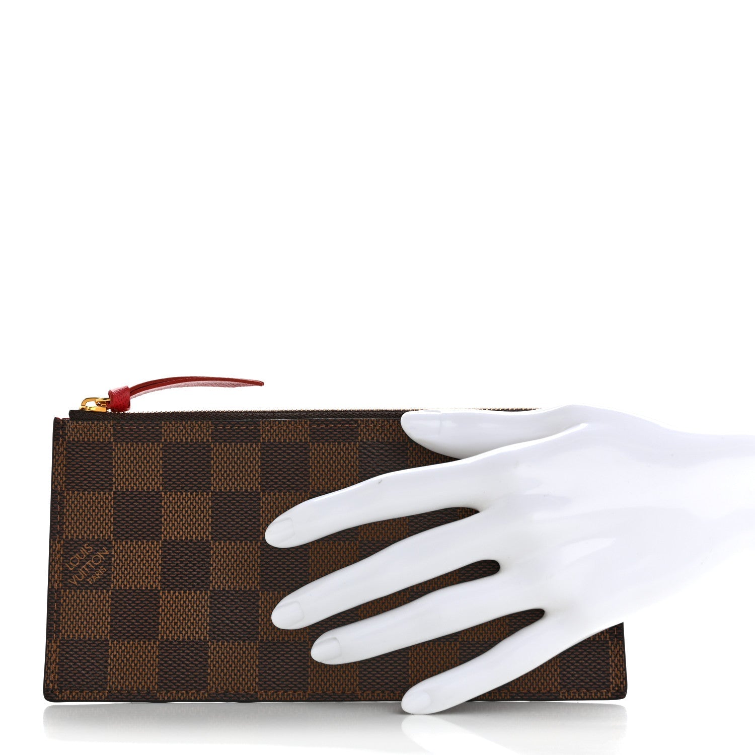 Damier Ebene Felicie Chain Wallet Zippered Insert