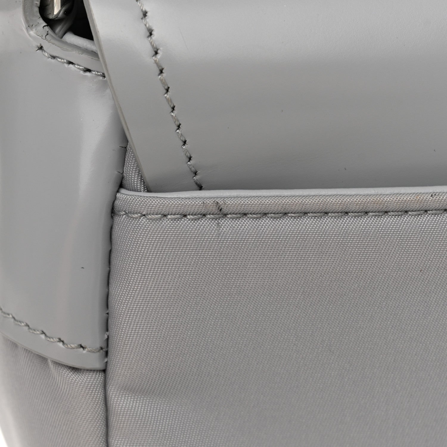 Nappa Re-Nylon Double Pocket Buckle Shoulder Bag Fiordaliso