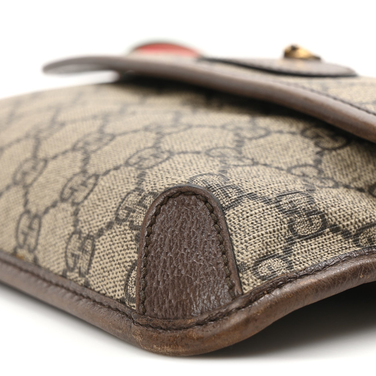 GG Supreme Monogram Neo Vintage Web Belt Bag Brown