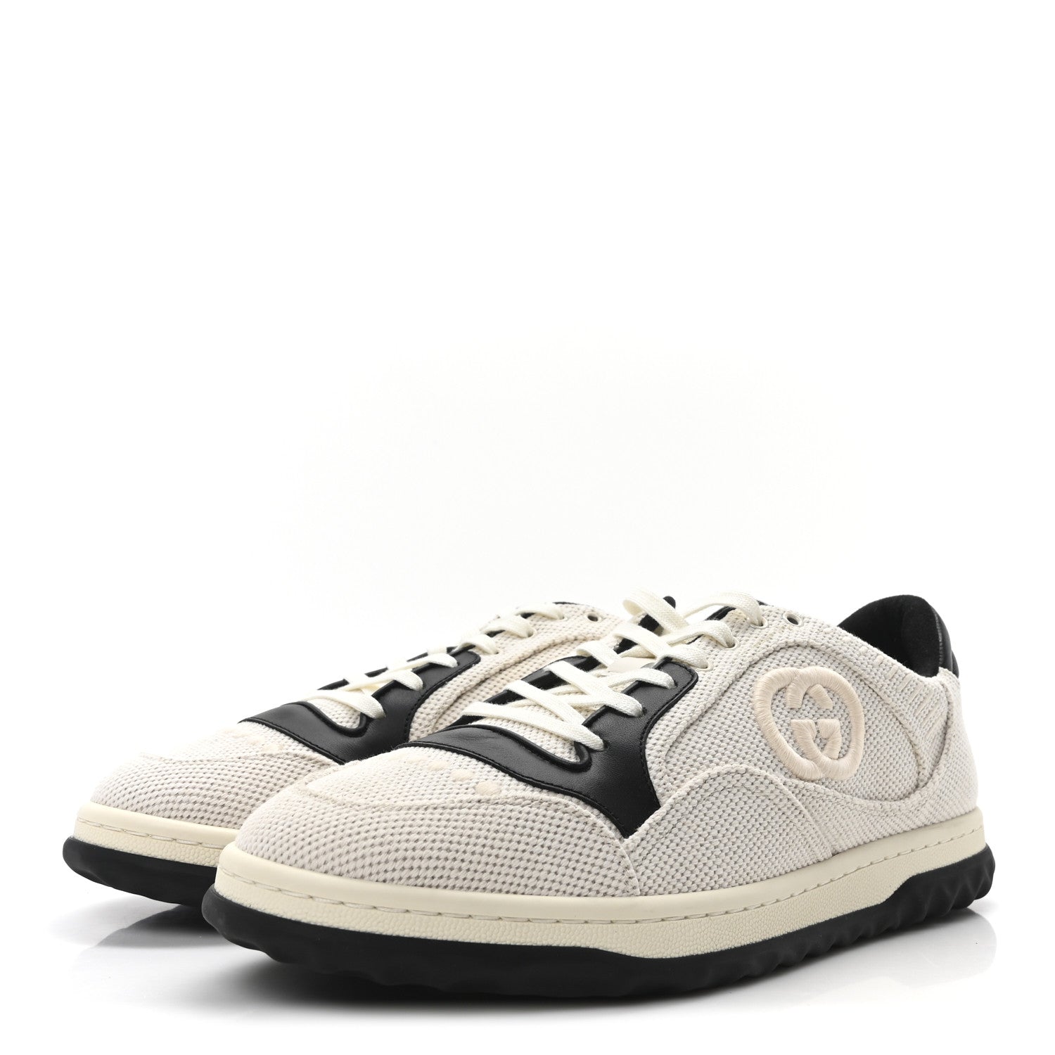 Canvas Calfskin Mens Mac80 Sneakers 8.5 Natural Black