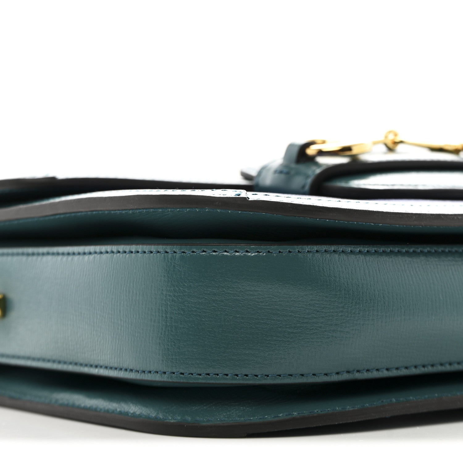 Azalea Calfskin Horsebit 1955 Shoulder Bag Imperial Blue Pavone