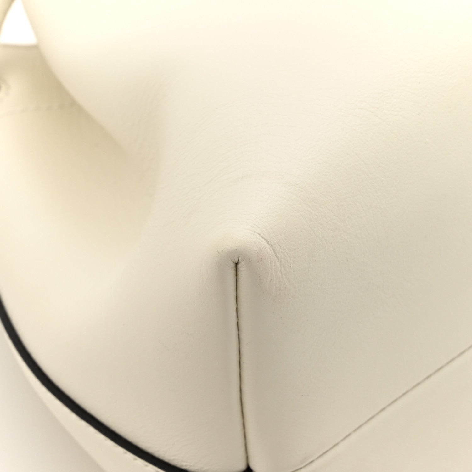 Soft Shiny Calfskin Bon Bon East West Bucket Bag Latte