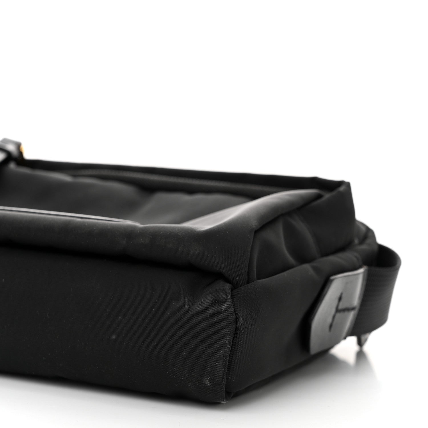 Nylon Logo Messenger Bag Black