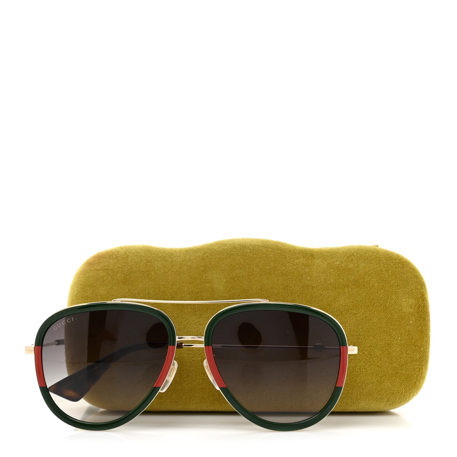 Web Aviator Sunglasses GG0062S Green Red