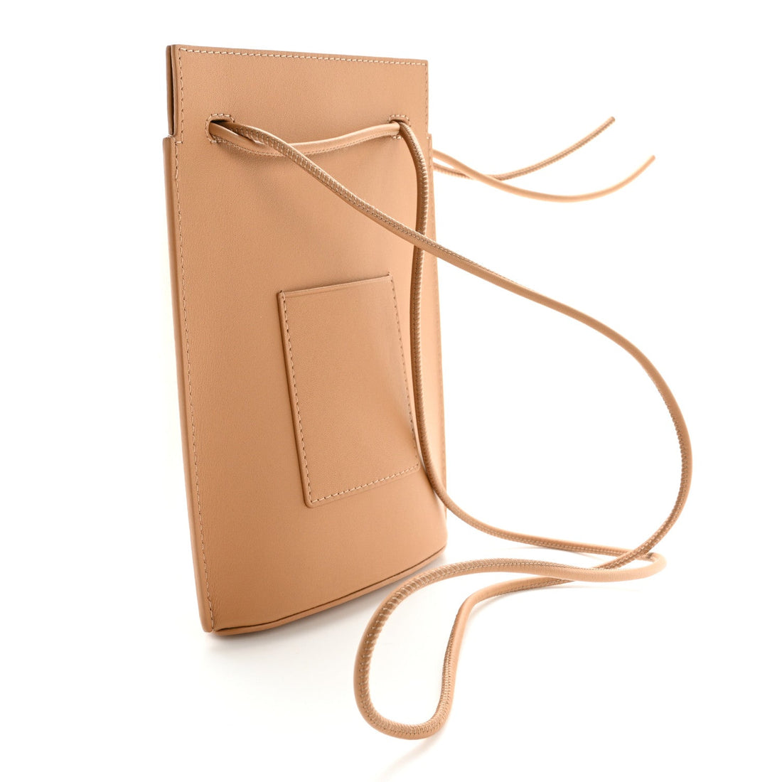 Classic Smooth Calfskin Pebble Dice Pocket Warm Desert