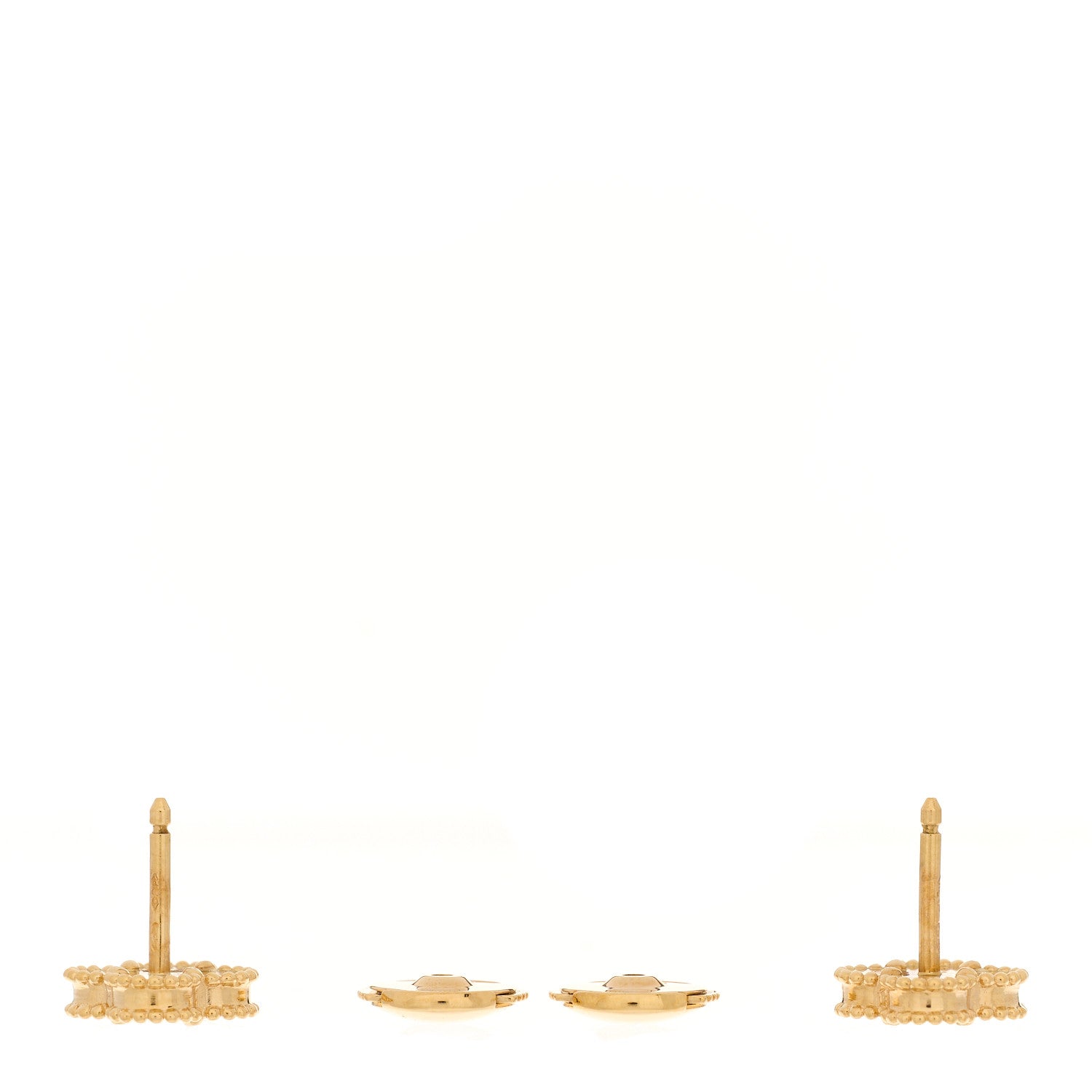 18K Yellow Gold Black Onyx Sweet Alhambra Earrings