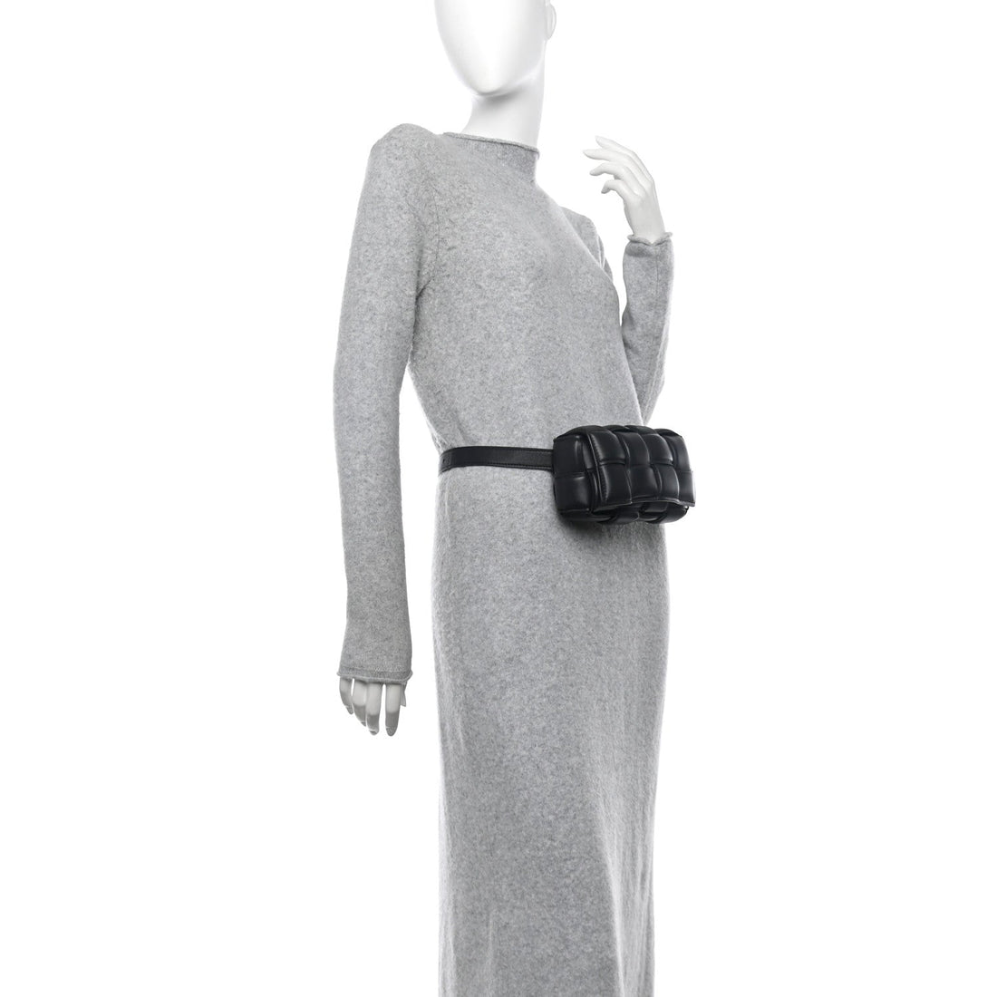 Nappa Maxi Intrecciato Padded The Belt Cassette Bag Black