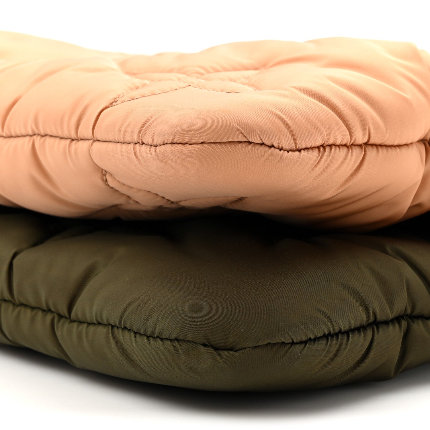 Econyl Monogram Pillow Maxi Multi Pochette Accessories Kaki Beige