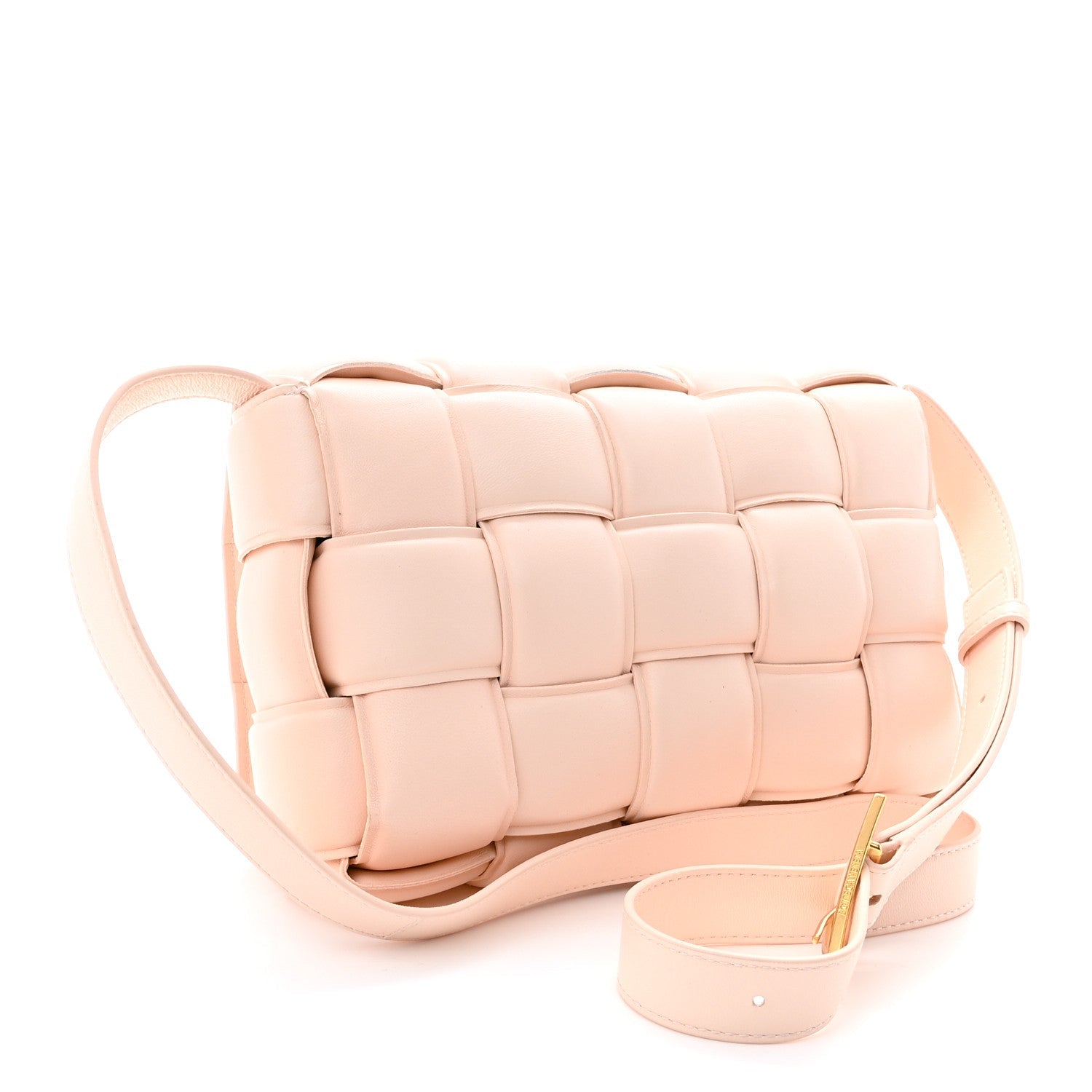 Nappa Maxi Intreccio Padded Cassette Crossbody Bag Melon Washed