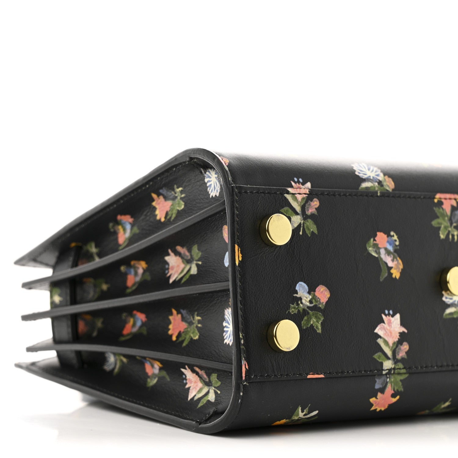 Calfskin Prairie Printed Nano Sac De Jour Black