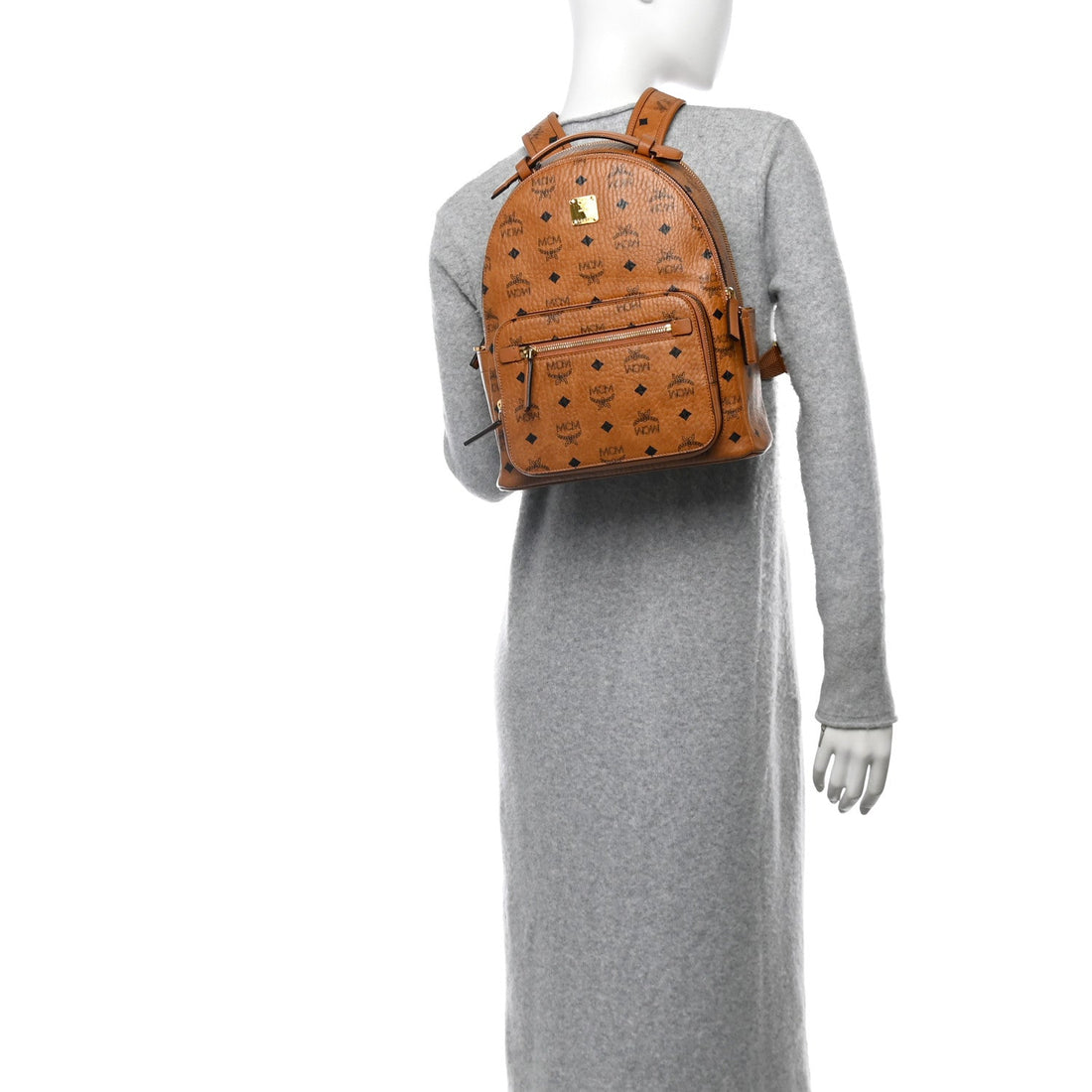 Visetos Mens Medium Stark Backpack Cognac