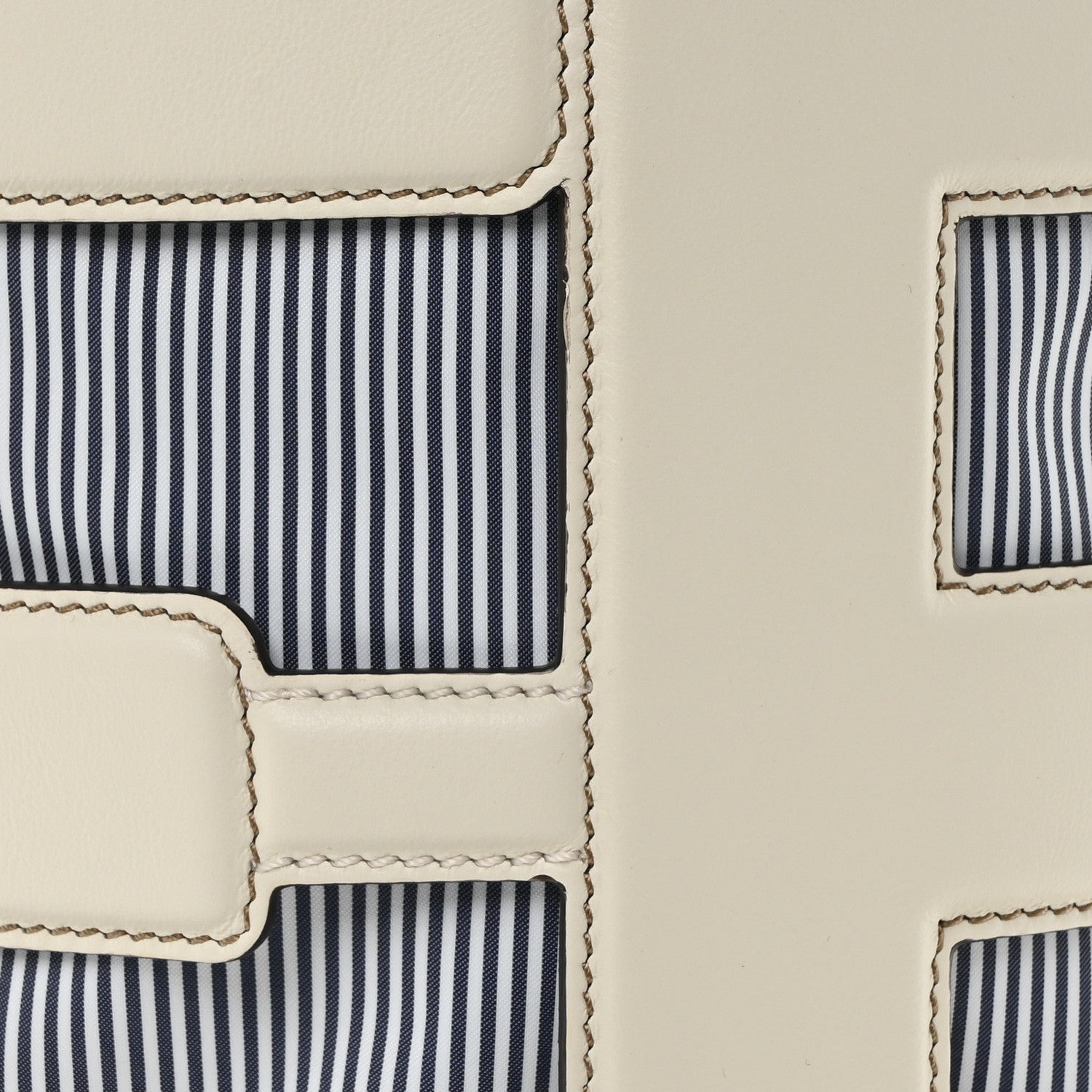 Nylon Vitello King Logo Step Out Bucket Bag White Rice Mirto