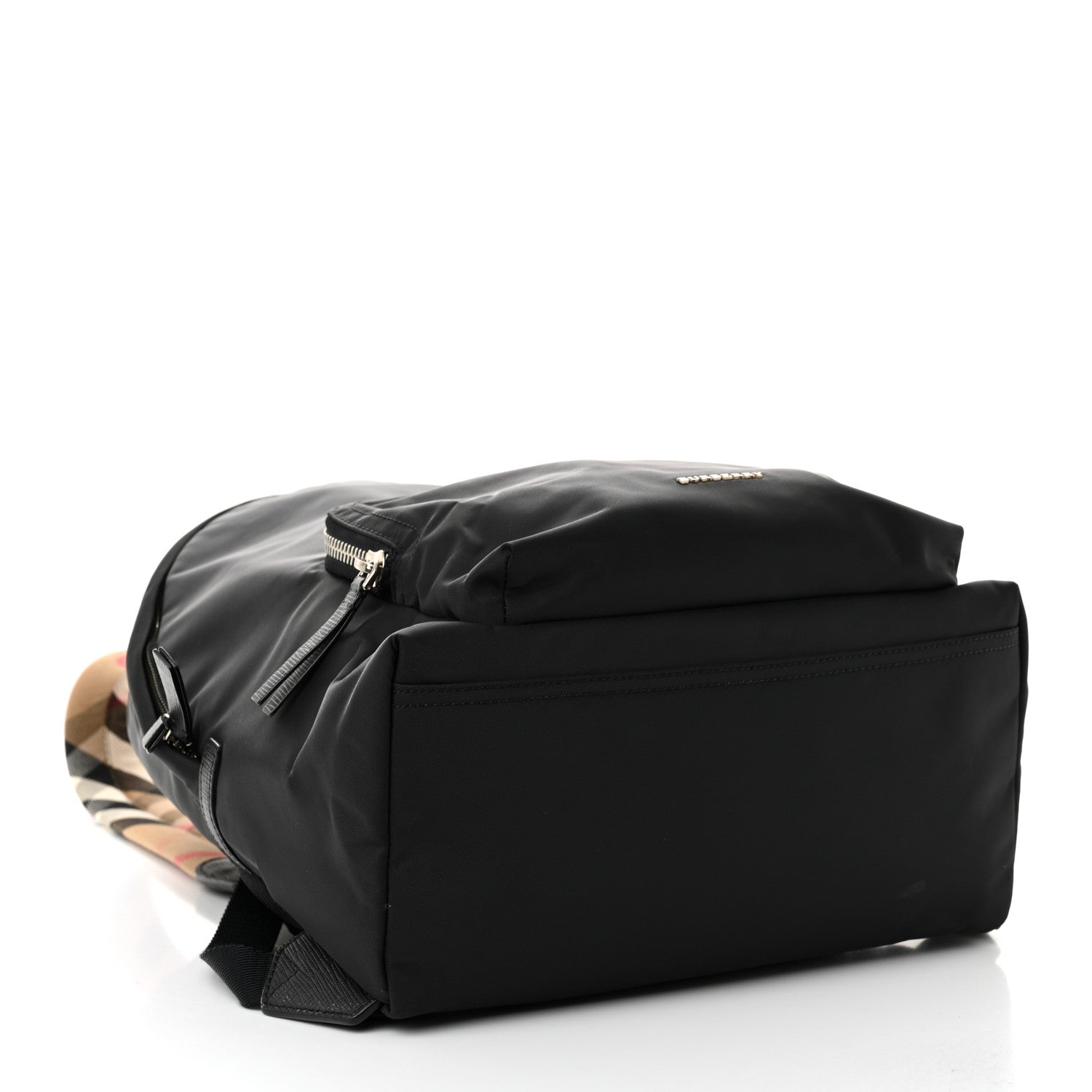 Nylon Check Abbeydale Simple Backpack  Black