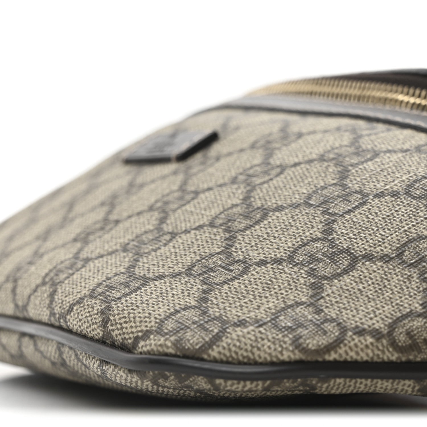 GG Supreme Monogram Belt Bag Dark Brown