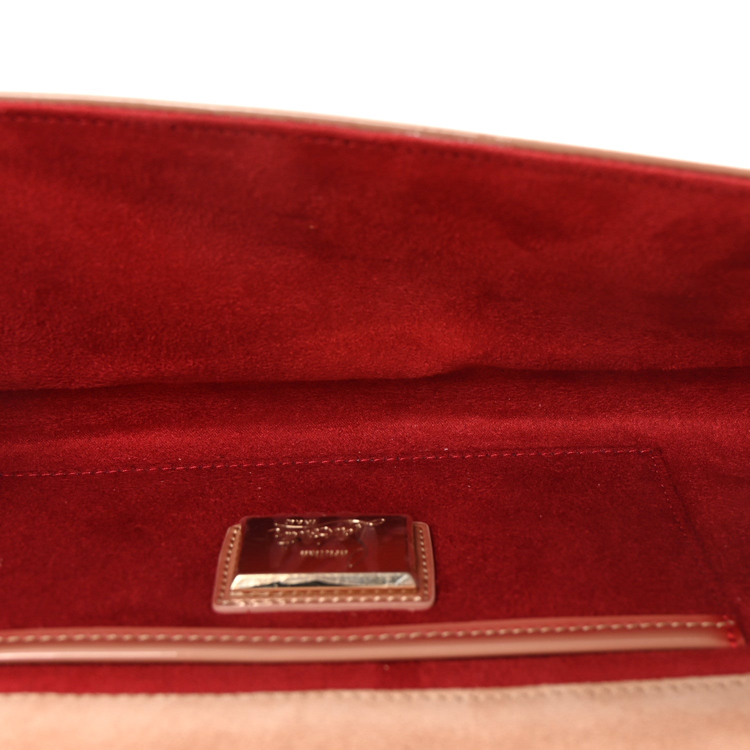 Patent So Kate Baguette Clutch Nude