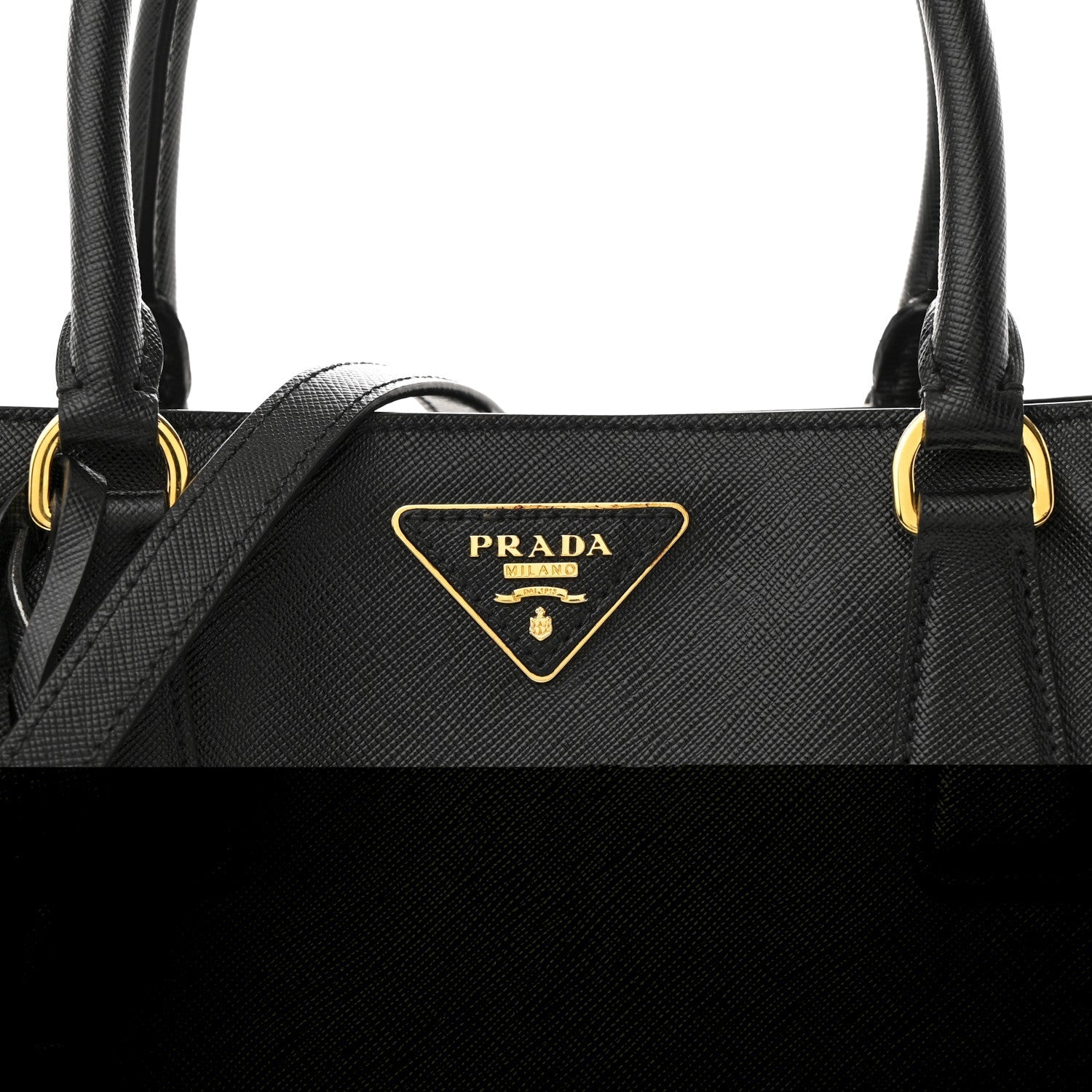 Saffiano Lux Medium Tote Black