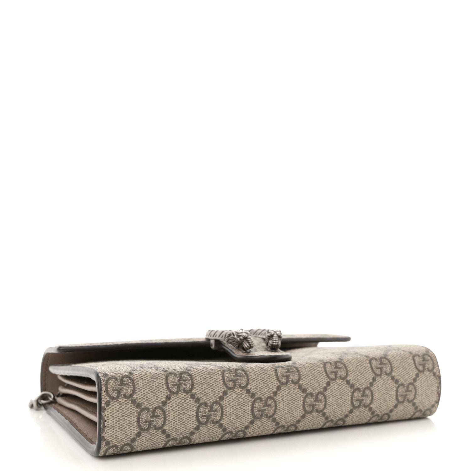 GG Supreme Monogram Mini Dionysus Chain Wallet Beige Taupe
