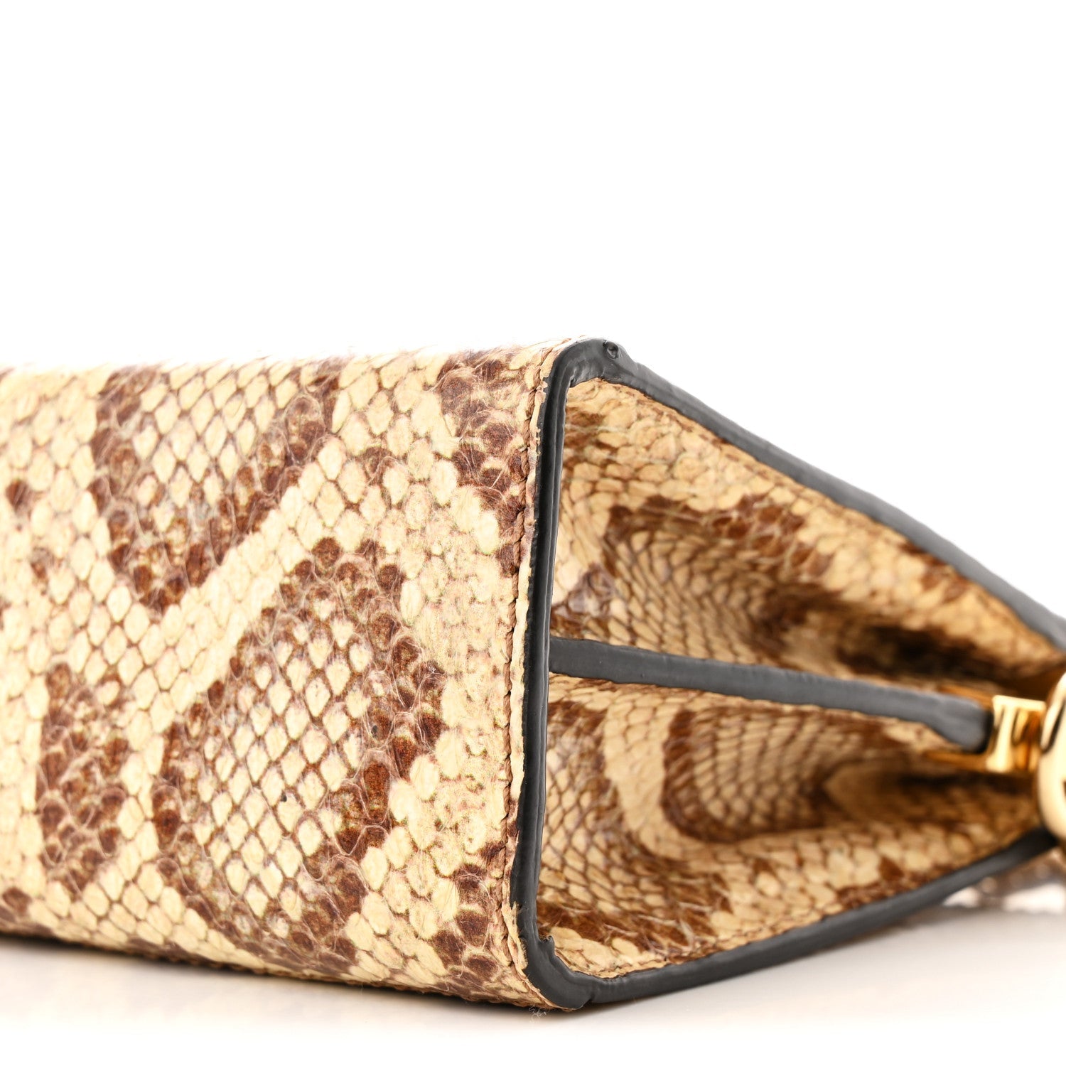 Raffia Elaphe GG Small Ophidia Chain Shoulder Bag Natural Cream Brown