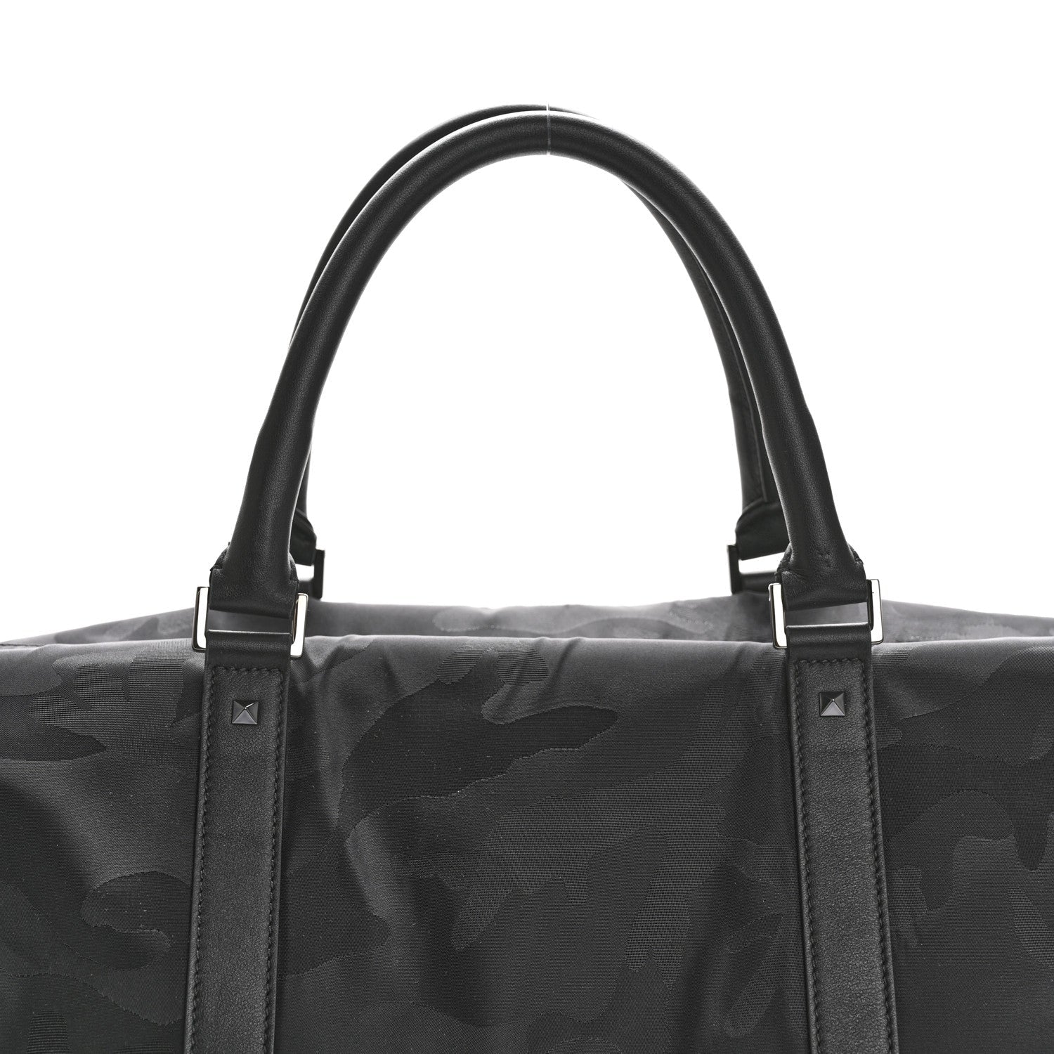 Nylon Camouflage Travel Duffle Black