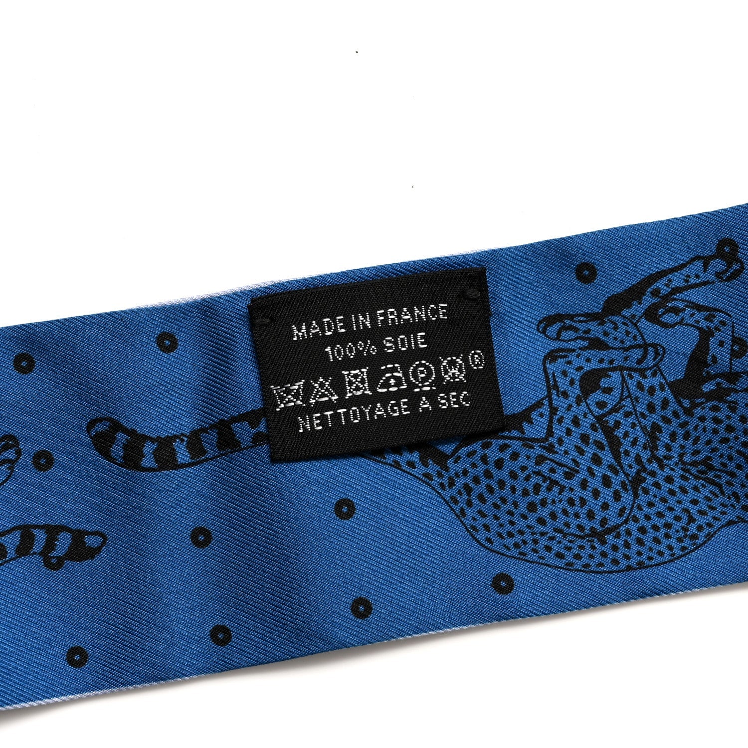 Silk Guepards Bandana Twilly Bleu Ciel Jaune Vif