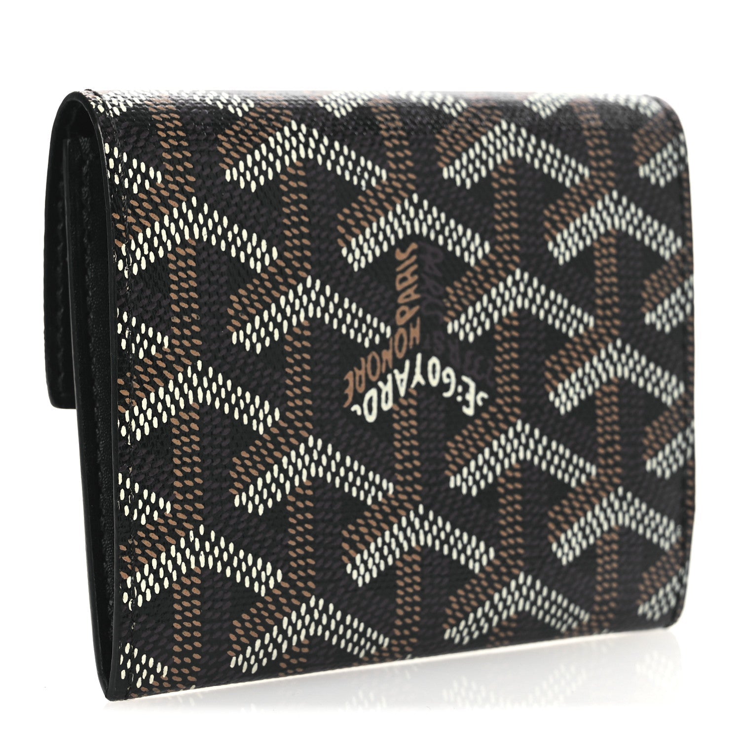 Goyardine Marigny Coin Purse Wallet Black Gold