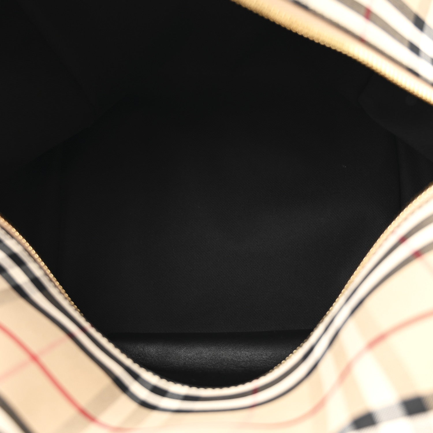 Smooth Calfskin House Check Medium Cube Bowling Bag Archive Beige