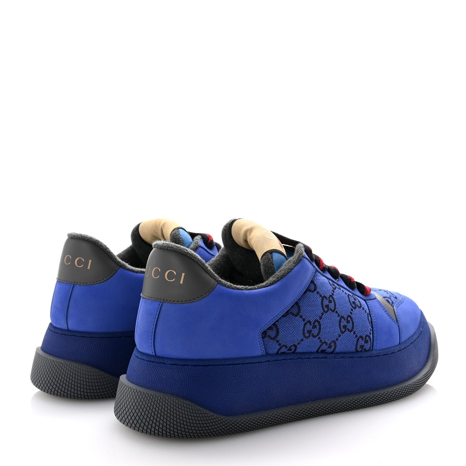 Monogram Nubuck Miro Soft Calfskin Mens Screener 50mm Sneakers 9.5 Imperial Blue Graphite Grey