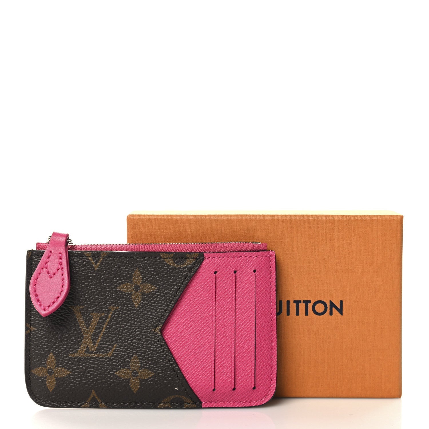 Monogram Calfskin Coin Card Holder Rose