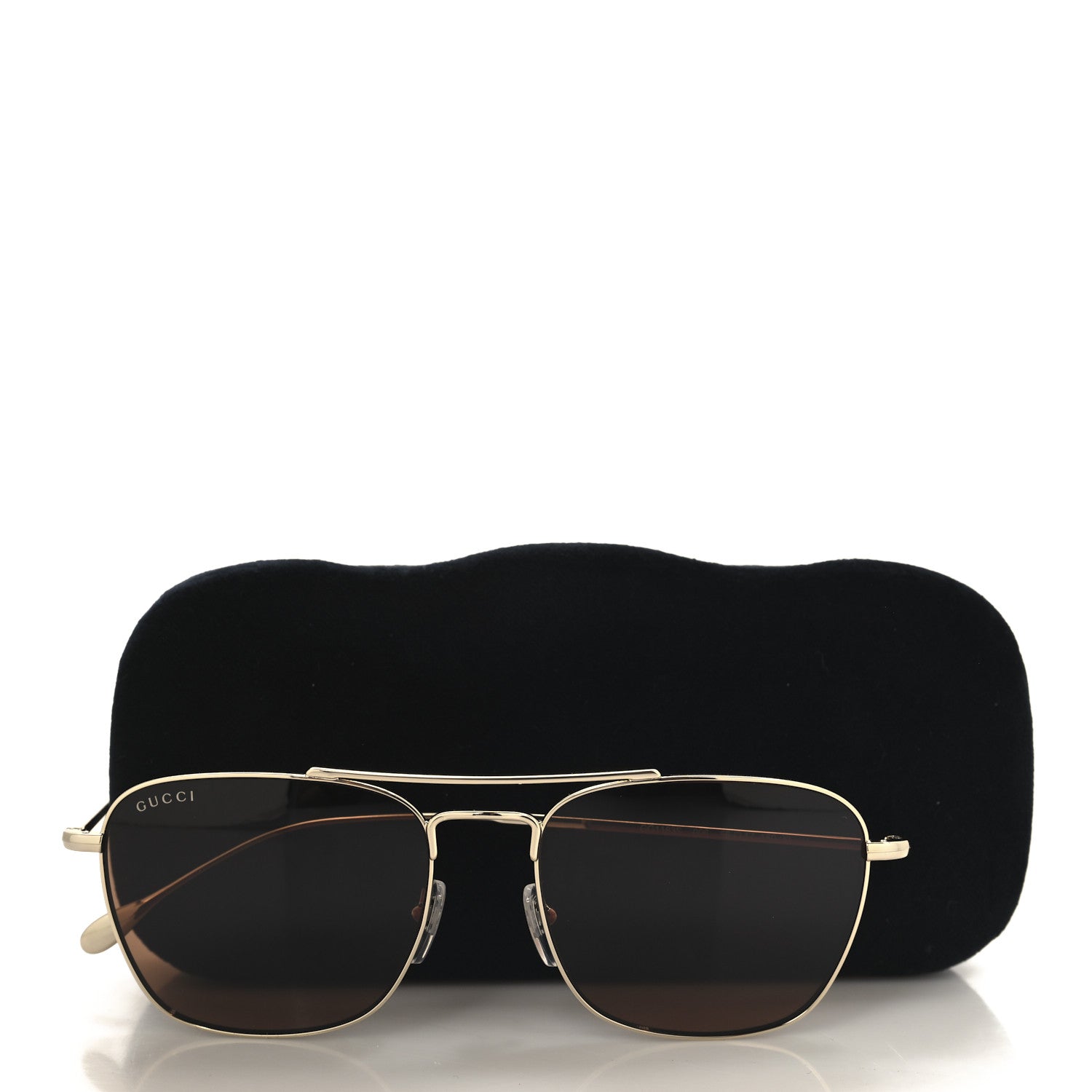 Metal Aviator Sunglasses GG1183S Gold Brown
