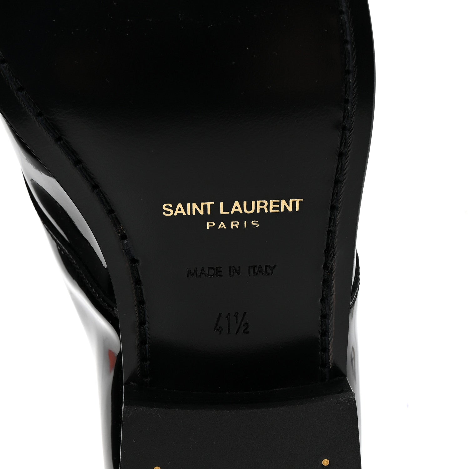 Patent Calfskin Mens Derby Lace Up Shoes 41.5 Black