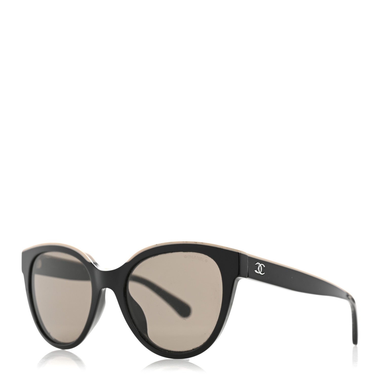Acetate CC Butterfly Sunglasses 5414-A Black Beige