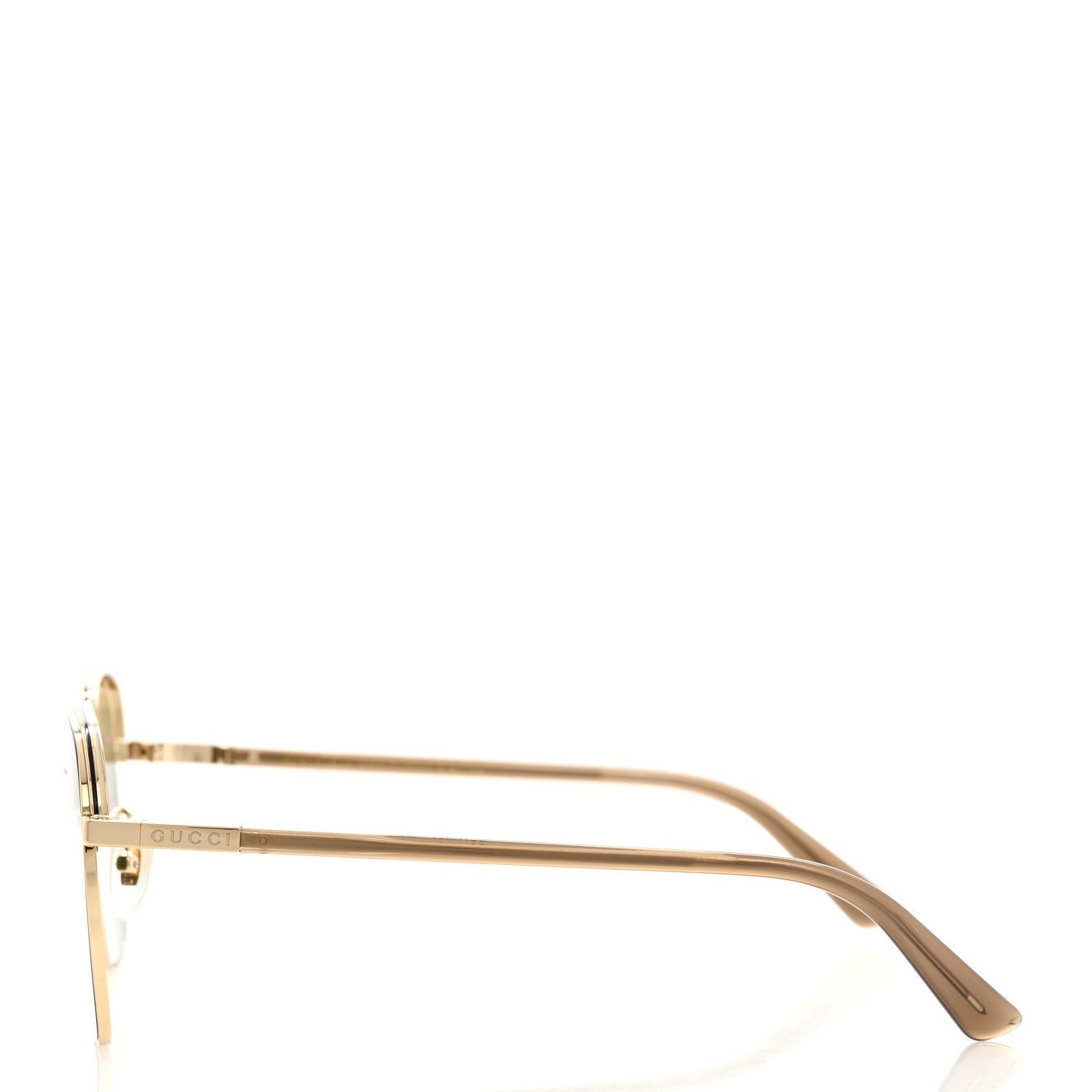 Metal Square Frame Sunglasses GG0110SA Gold Grey