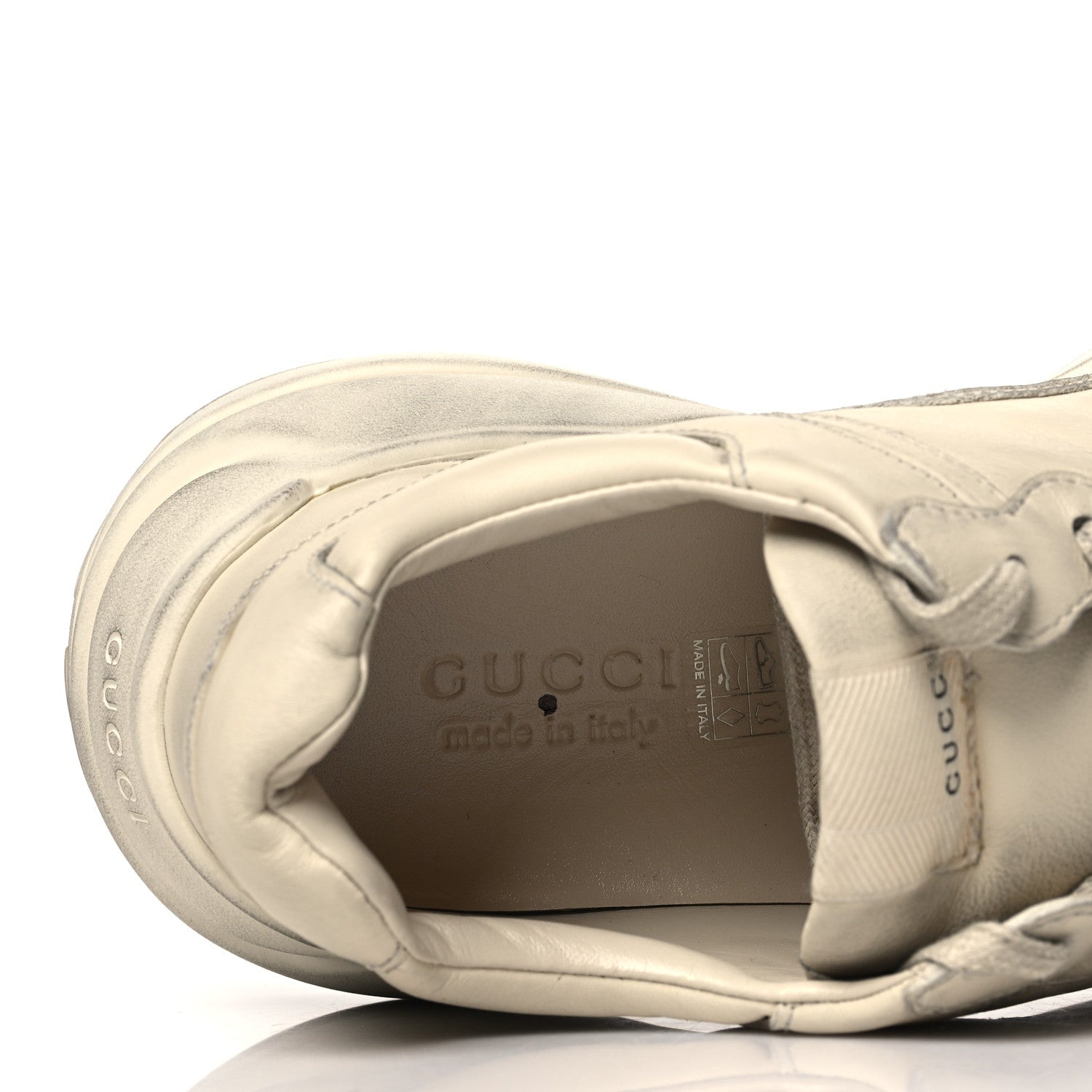 Soft Calfskin Mens Rhyton Sneakers 9 Ivory