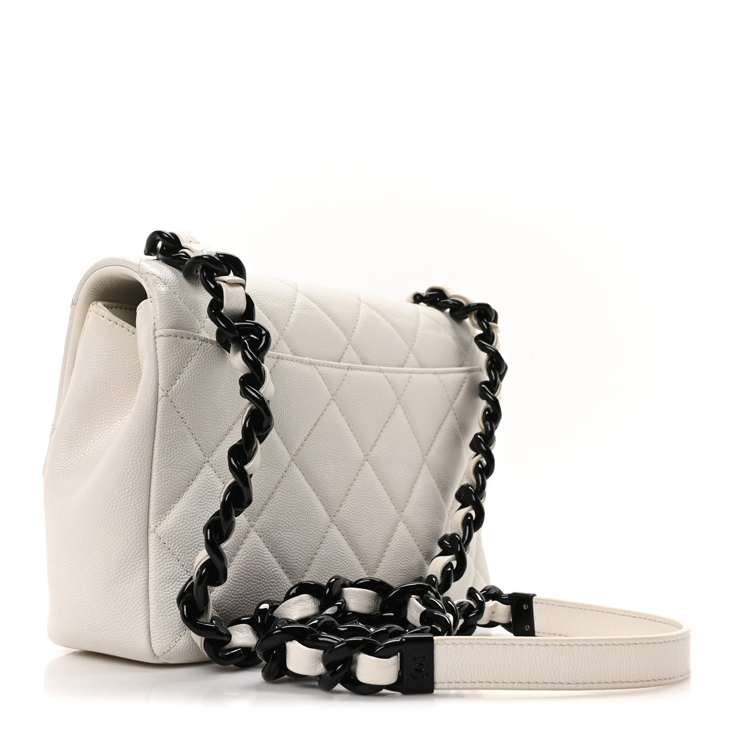 Caviar Quilted My Everything Flap White Black