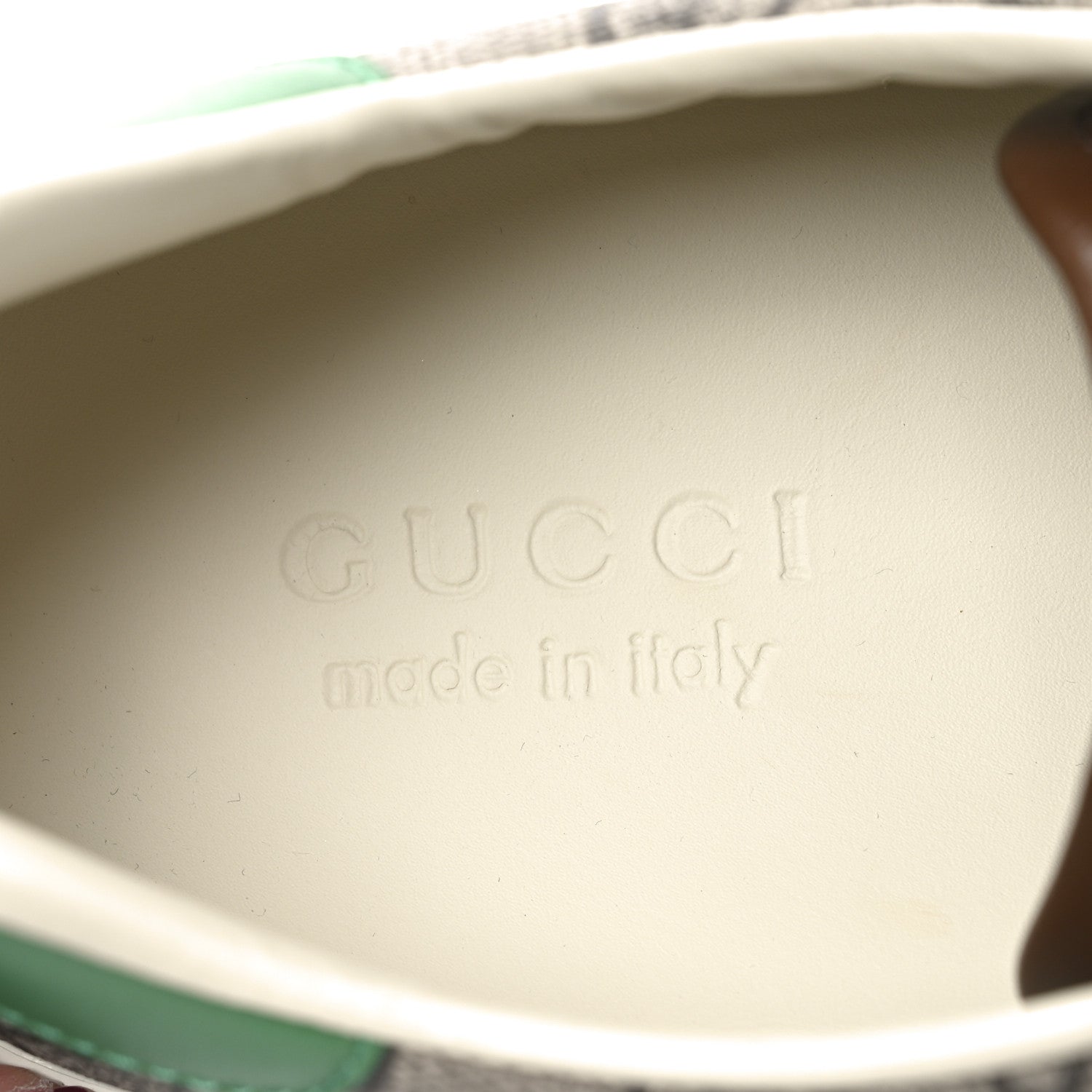 GG Supreme Monogram Fake/Not Mens Ace Sneakers 8 Beige New Shamarock Brown Sugar