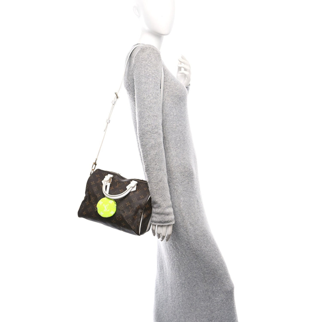 Monogram LV Match Speedy Bandouliere 25 White