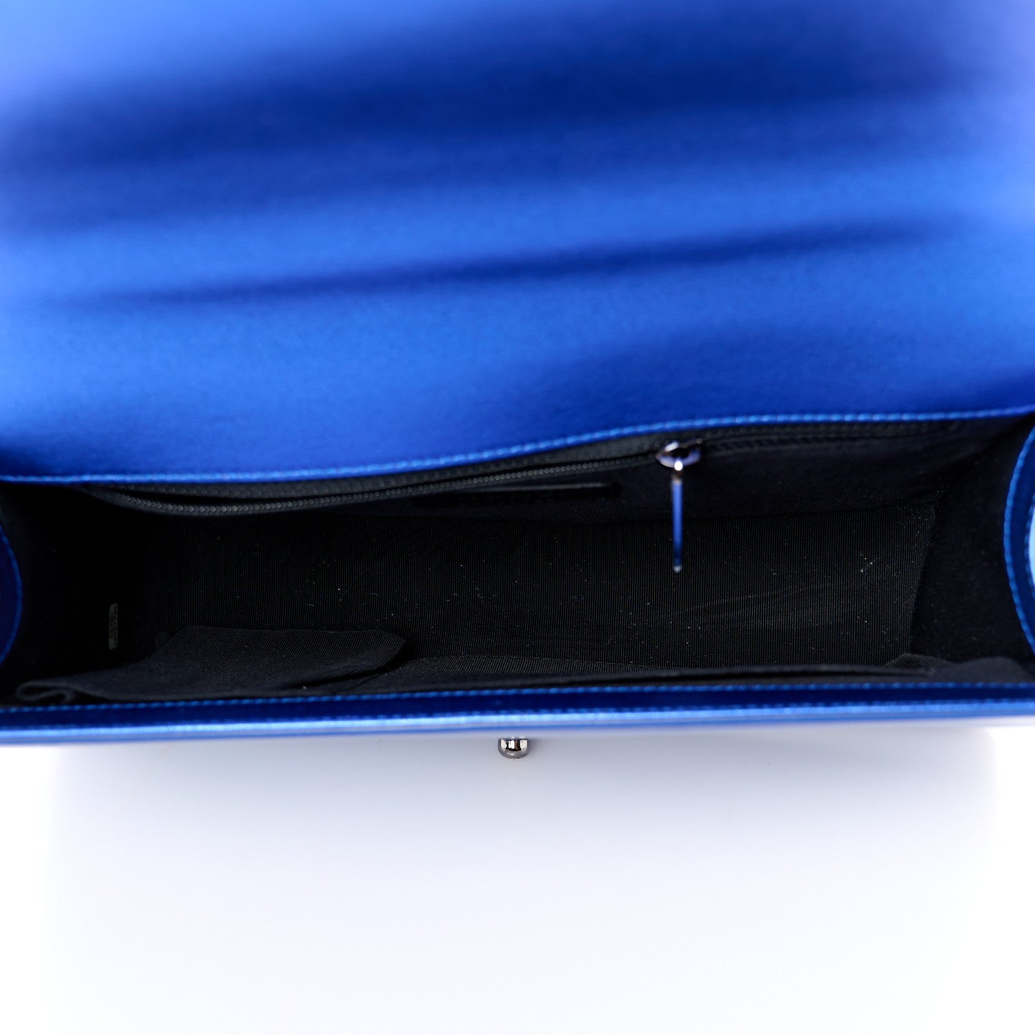 Metallic Patent Quilted New Medium Boy Flap Blue