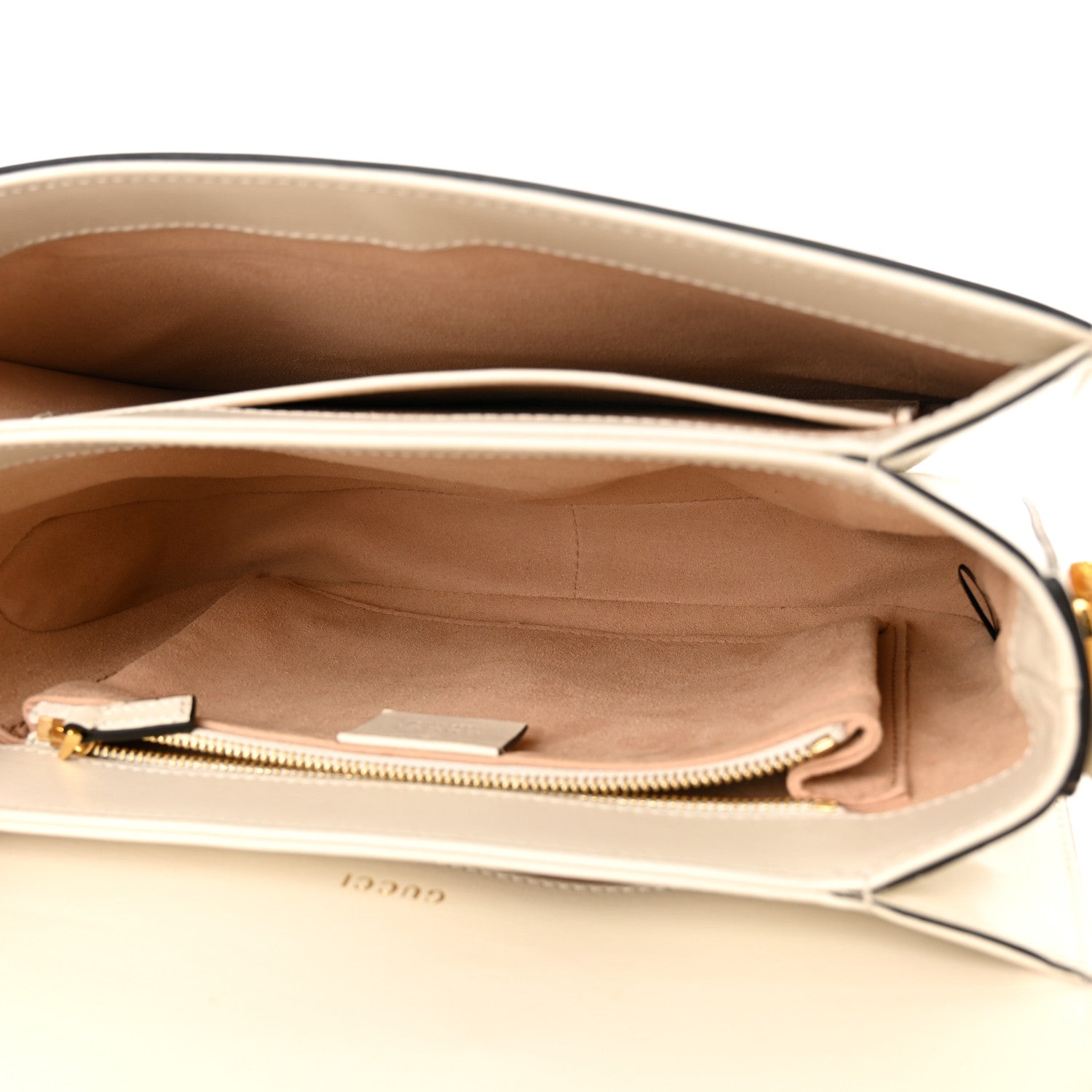 GG Supreme Monogram Horsebit 1955 Shoulder Bag Beige Mystic White