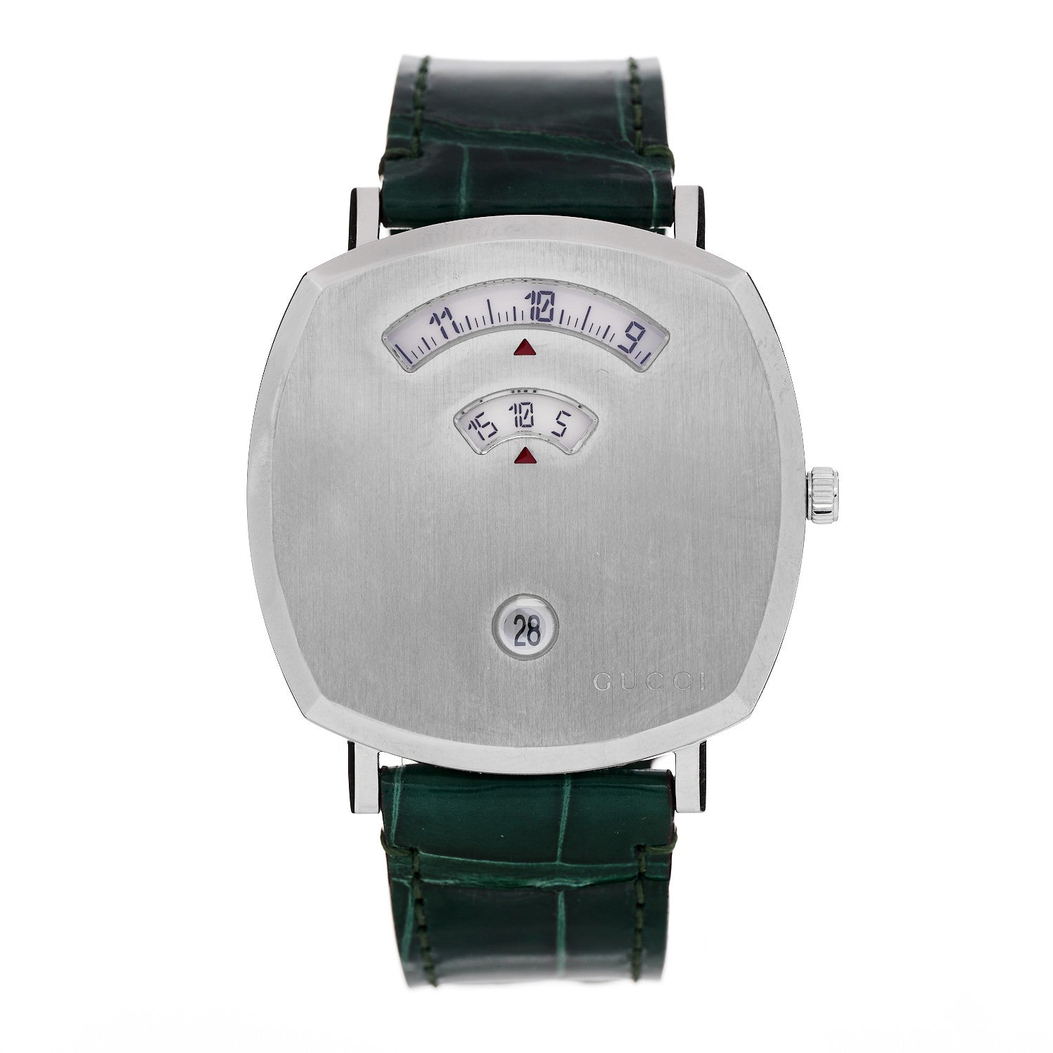 Stainless Steel Alligator 38mm Grip Quartz Watch Green