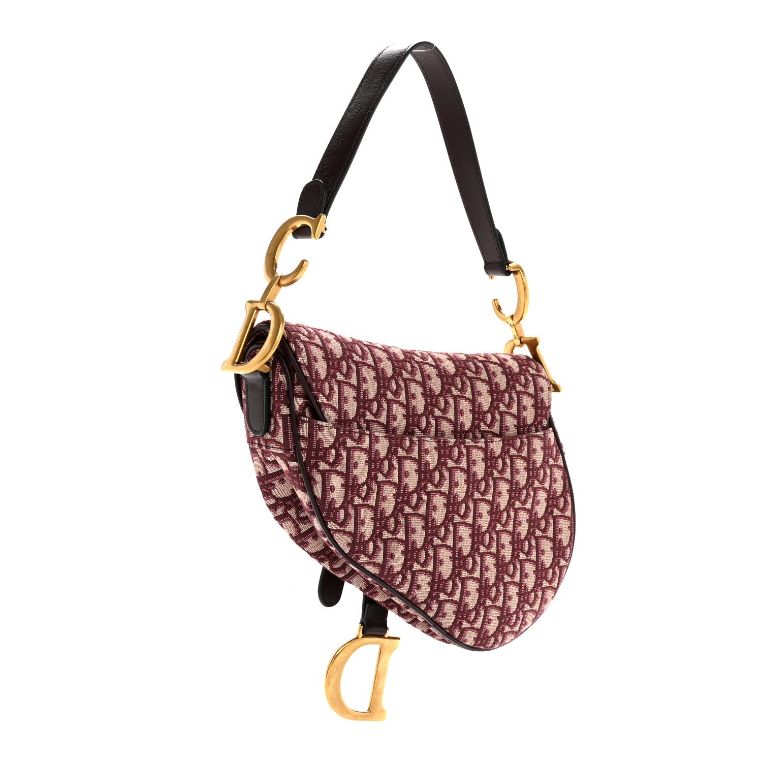 Oblique Saddle Bag Burgundy