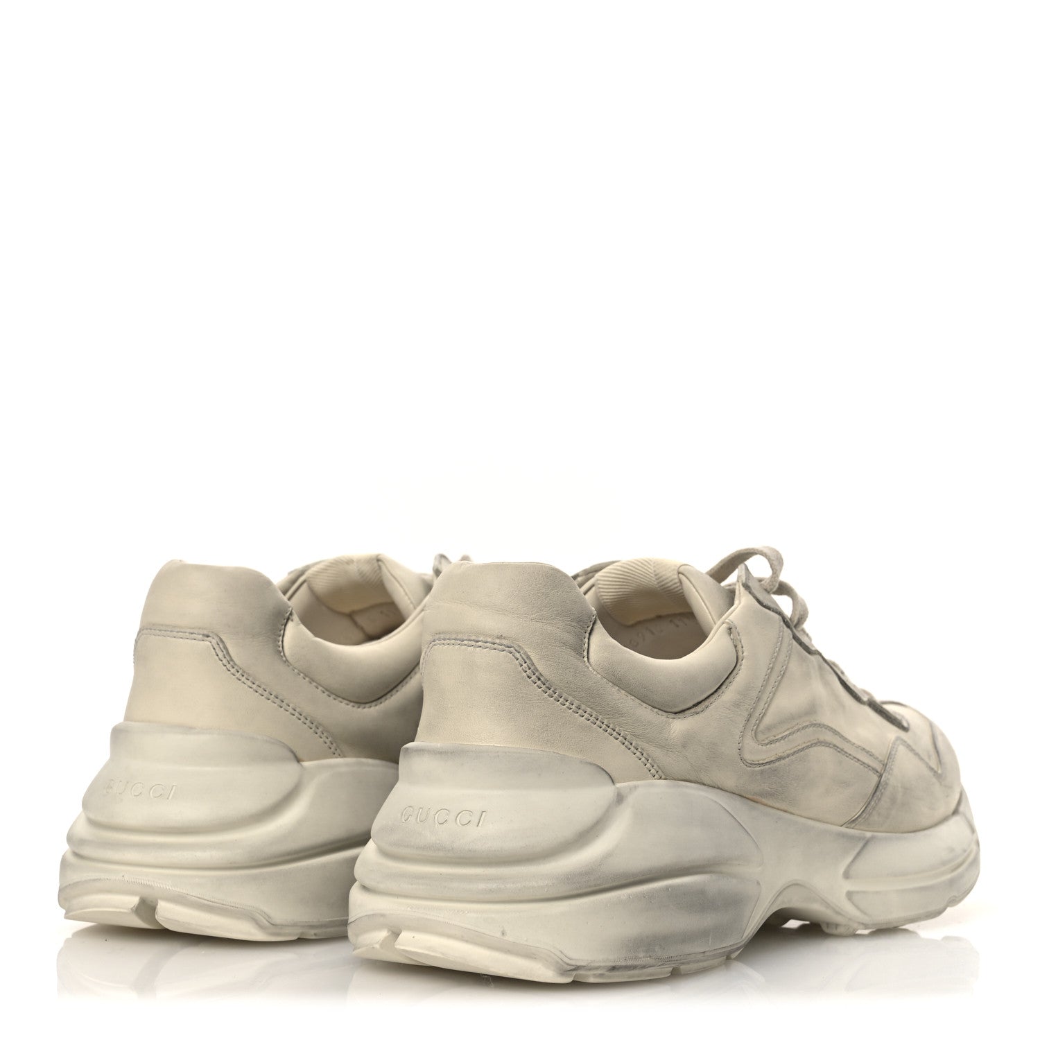 Soft Calfskin Mens Rhyton Sneakers 11.5 Ivory