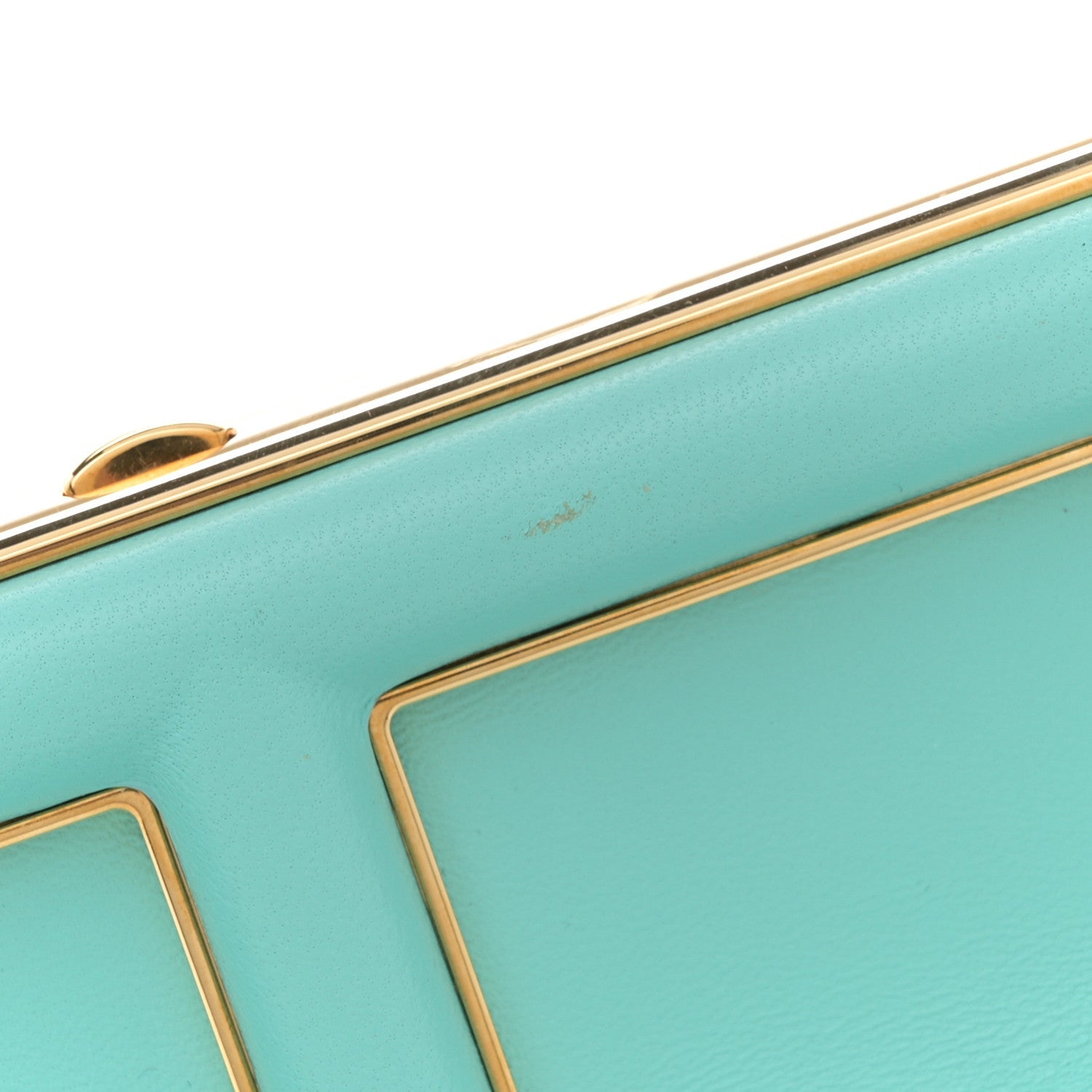 Shiny Nappa Small Fendi First Spring Turquoise