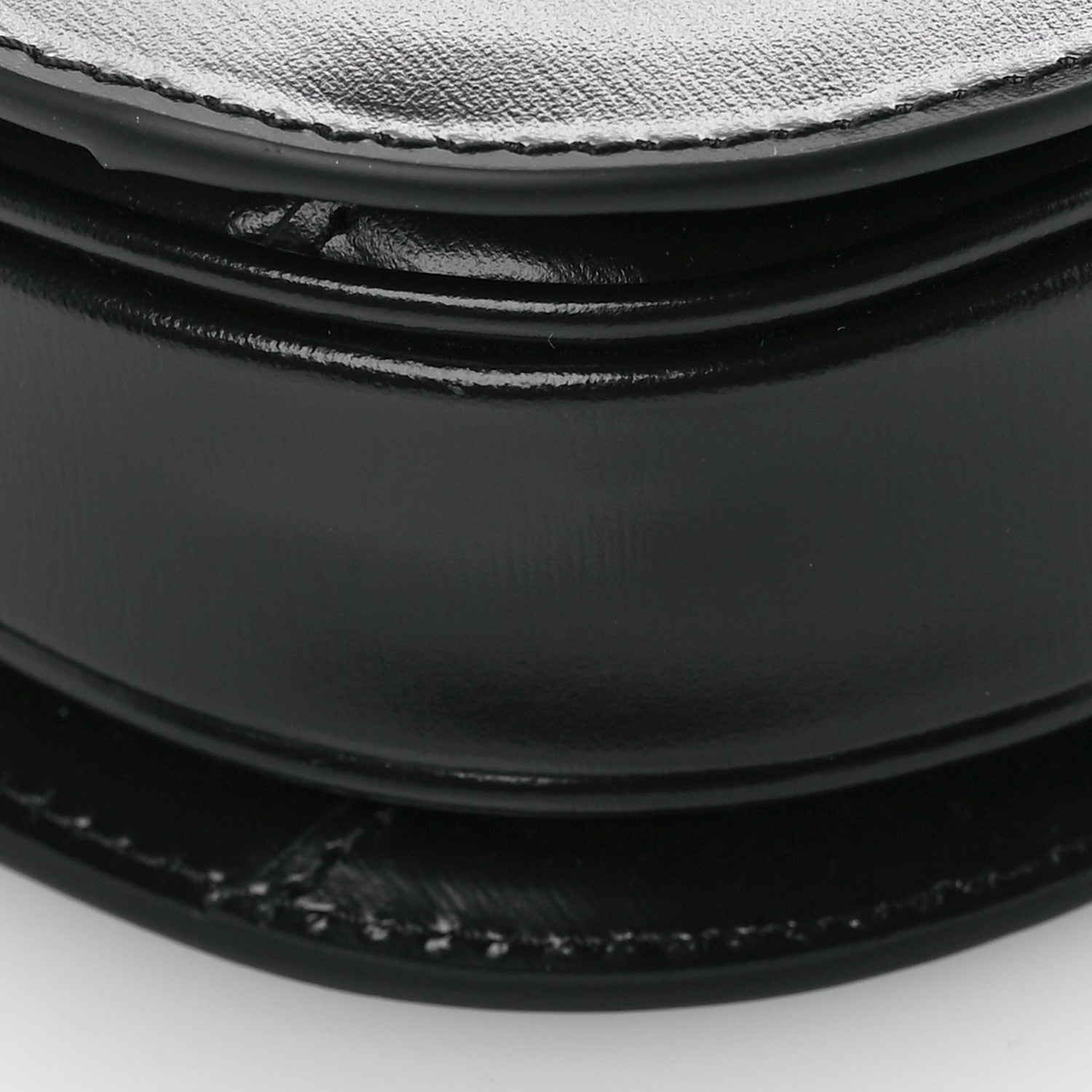 Shiny Calfskin Triomphe Mini Besace Clea Black